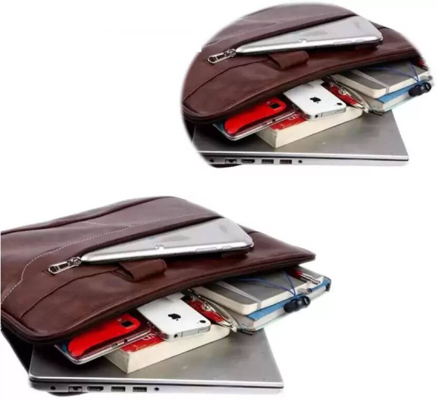 JairaJ Synthetic Leather Laptop Messenger Bag - Image 3