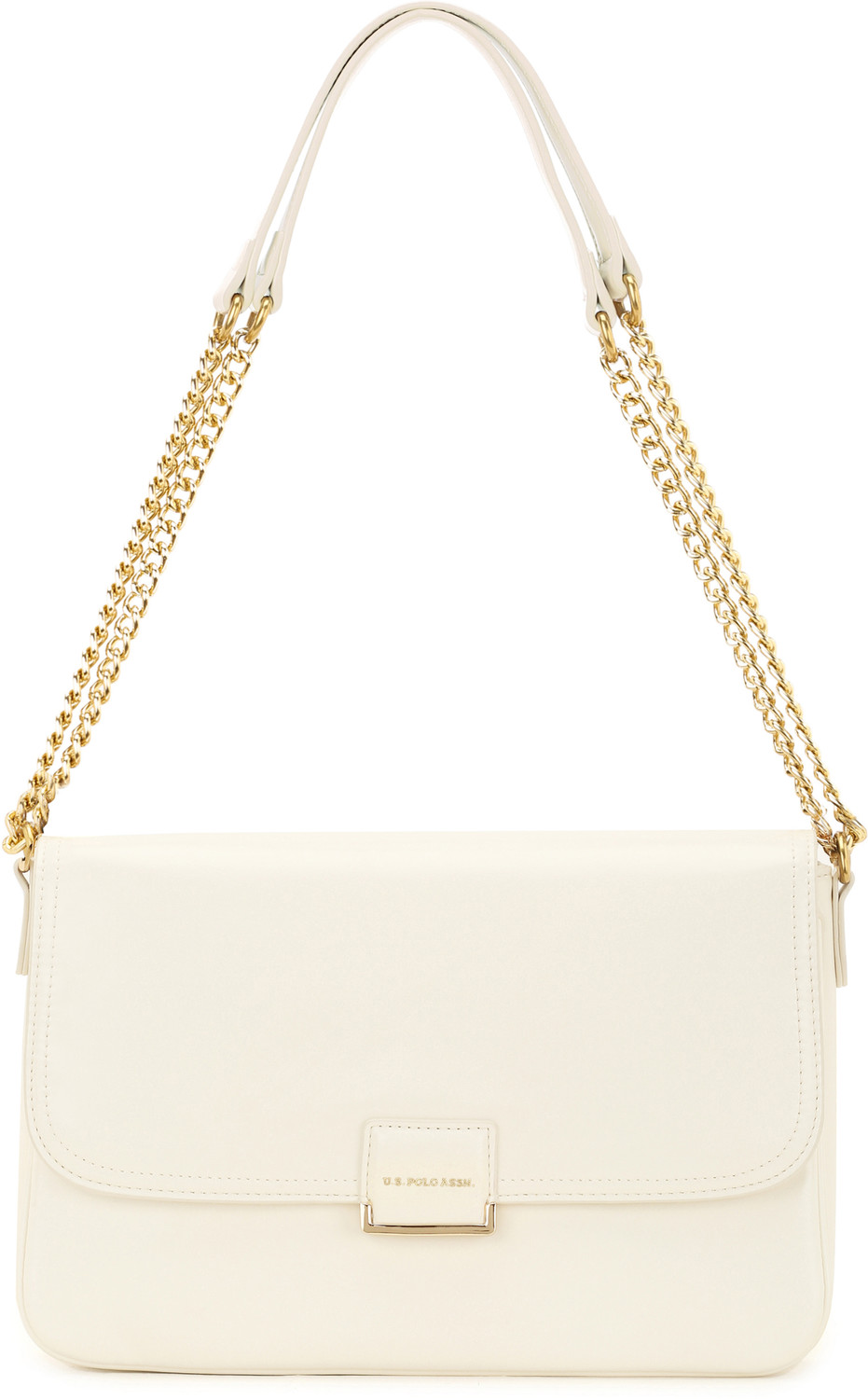 Image of U.S. POLO ASSN. White Women Shoulder Bag Blossom Solid White