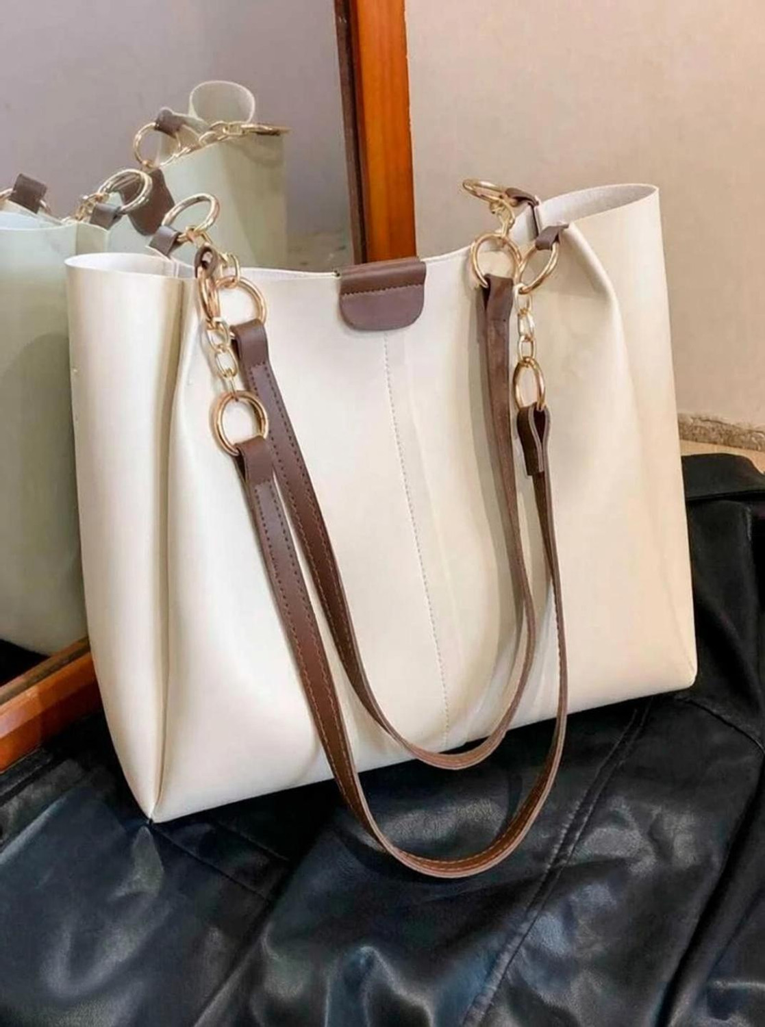 Image of Innto Women Brown, White Handbag