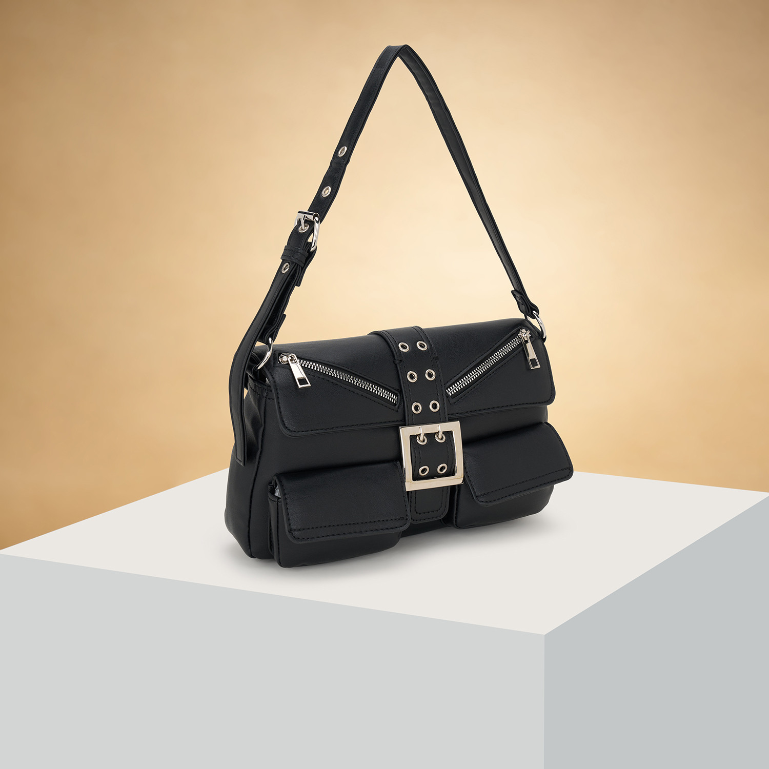 Image of Forever Glam By Pantaloons Black Sling Bag Sling Bag