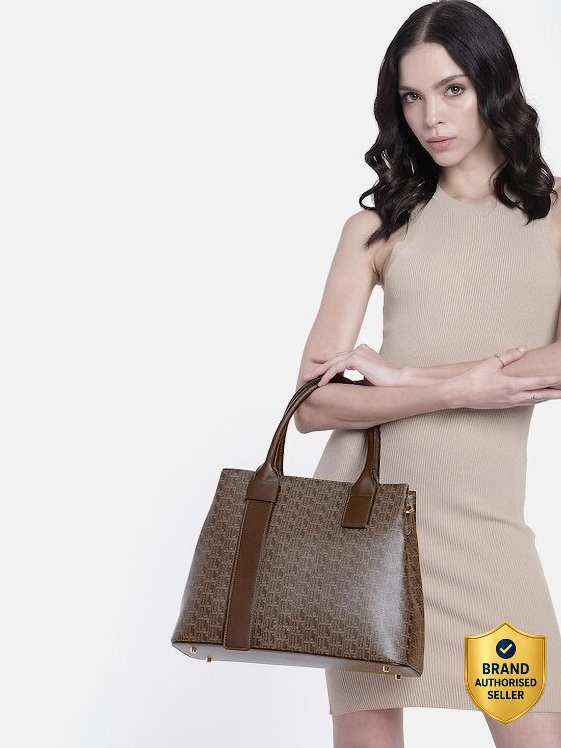 Image of Allen Solly Women Brown Hand-held Bag