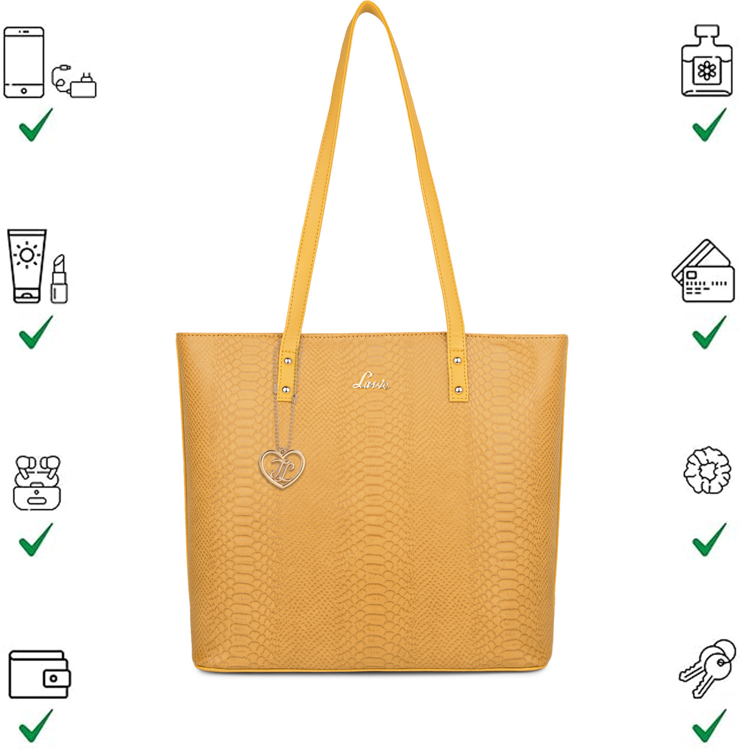 Image of LAVIE Women Yellow Tote