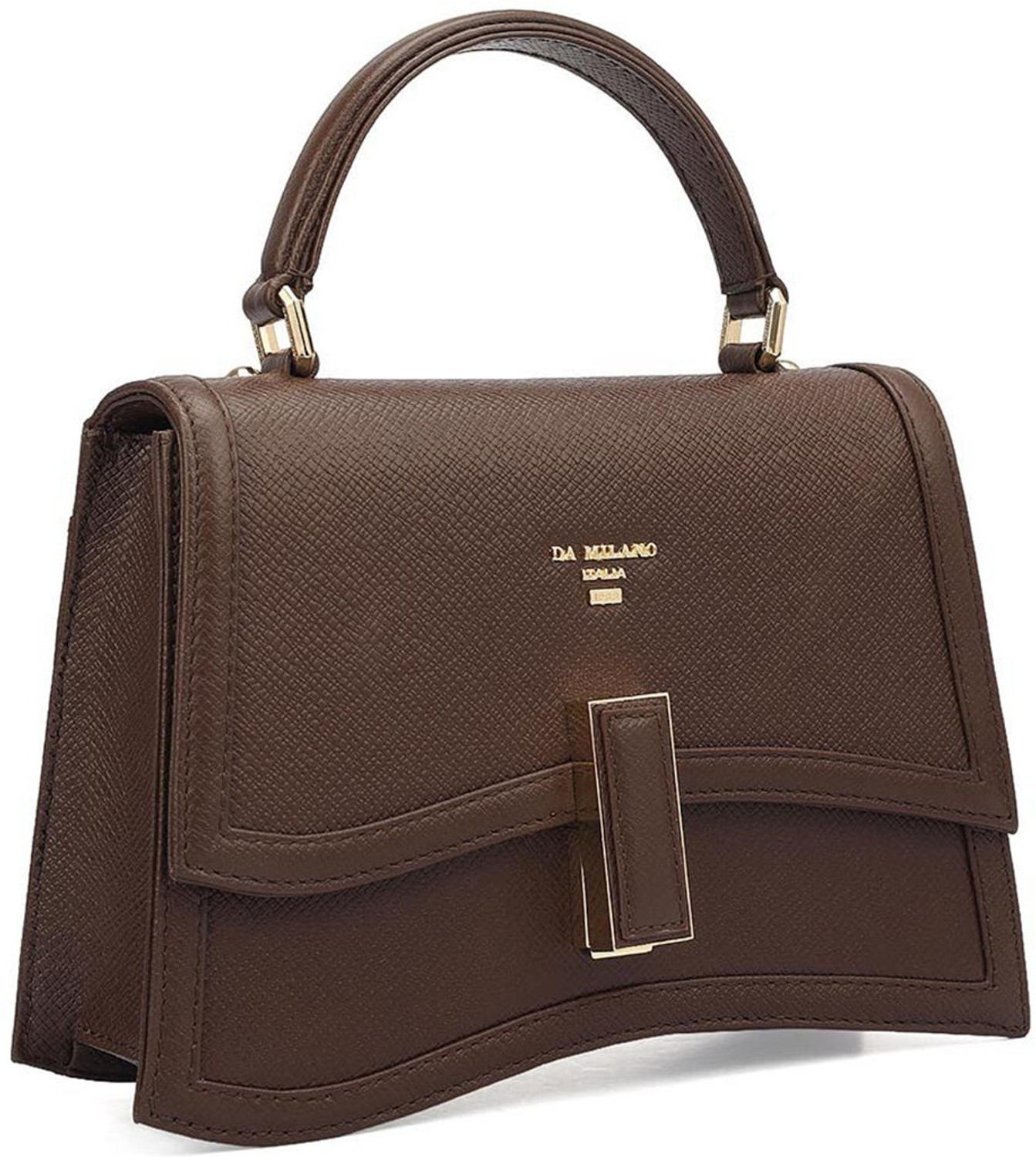 Image of Da Milano Women Brown Hand-held Bag