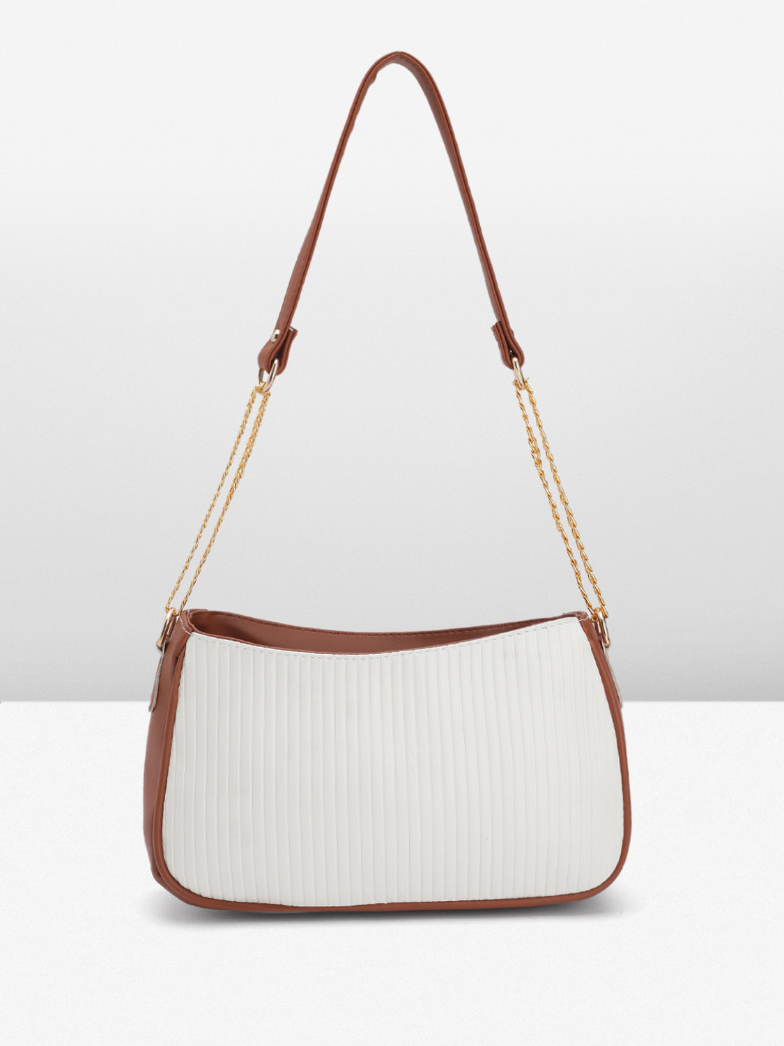 Image of Mast & Harbour Women White, Tan Shoulder Bag