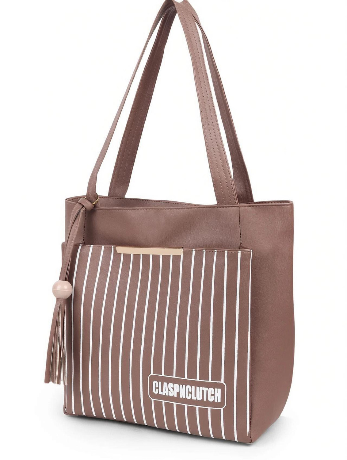 Image of claspNclutch Women Beige Shoulder Bag