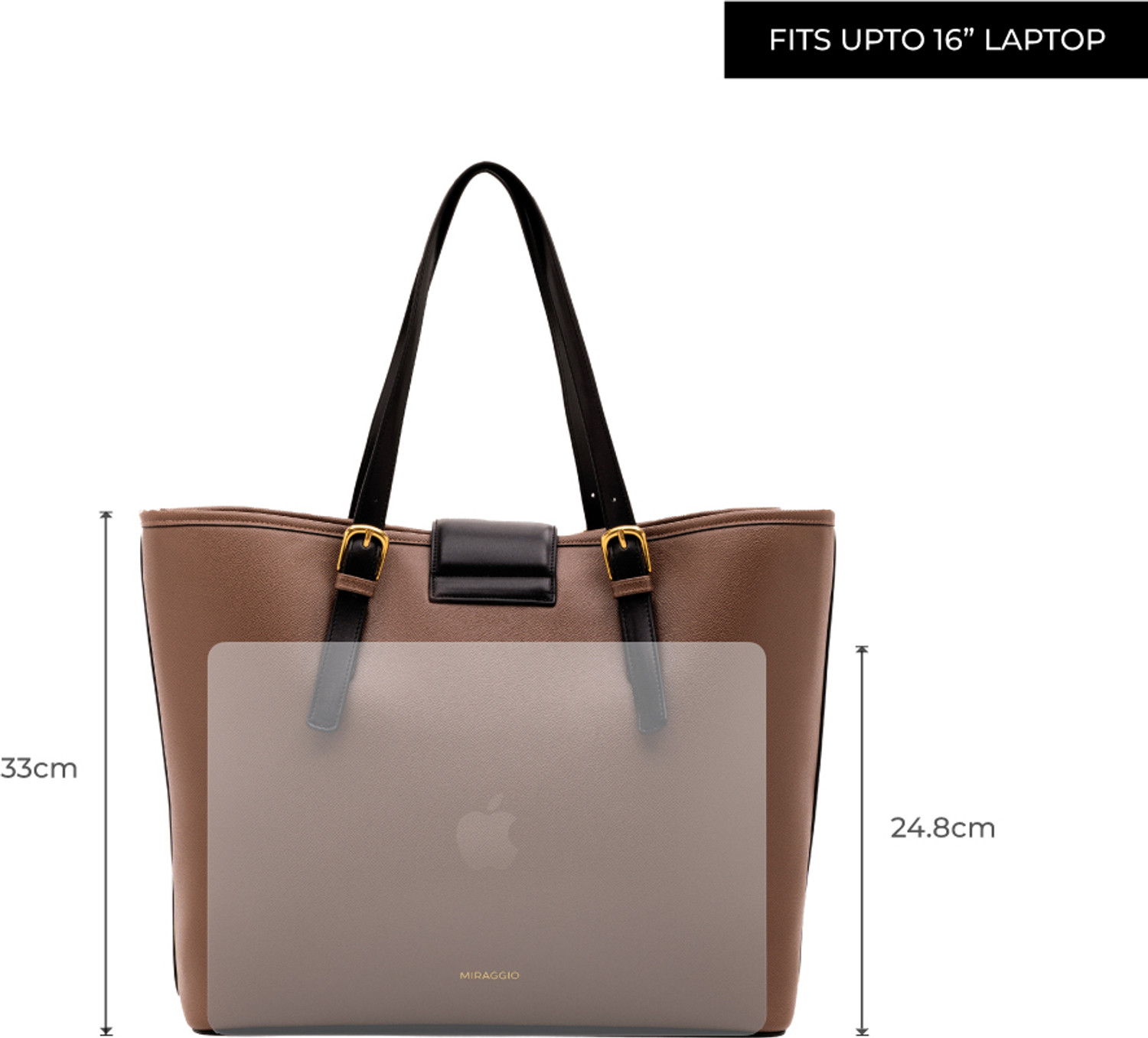 Image of Miraggio Women Brown Tote