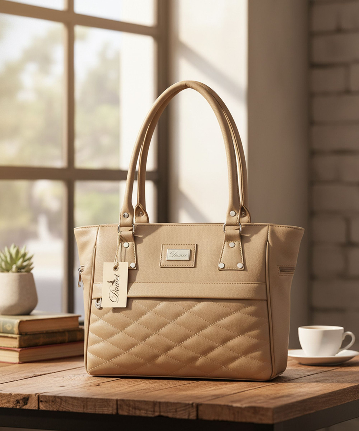 Image of Dowet Beige Hand-held Bag Women light weight Hand messenger bag