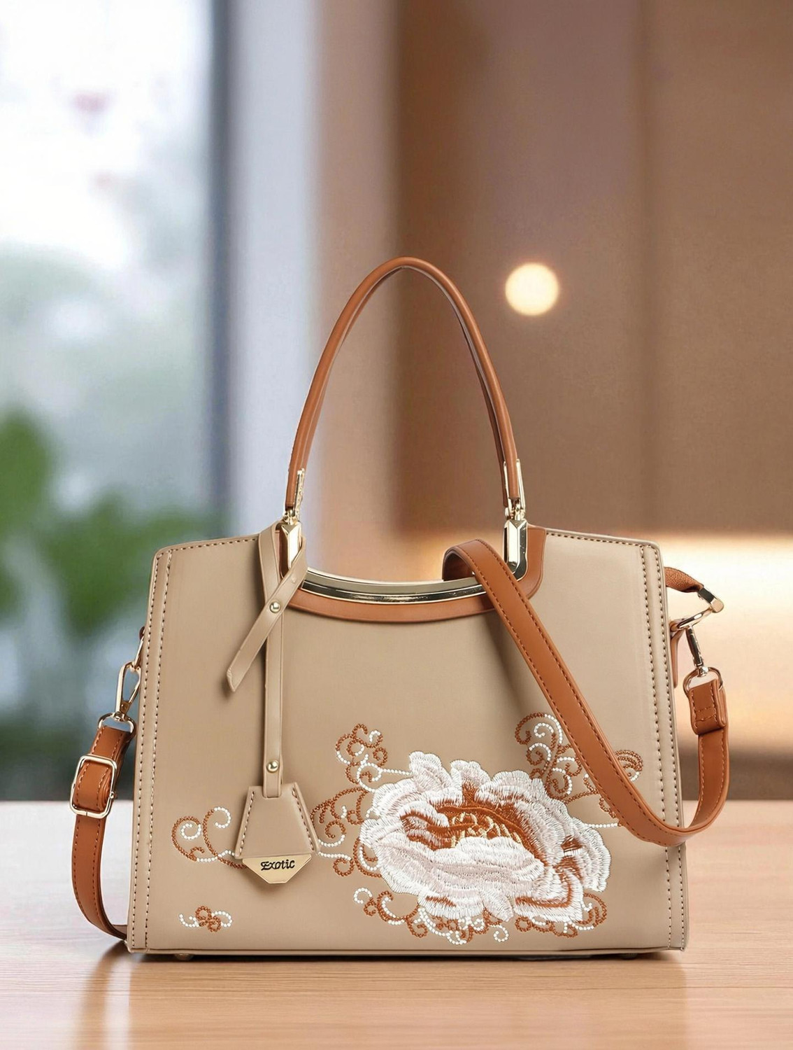 Image of Exotic Women Tan, Beige Handbag