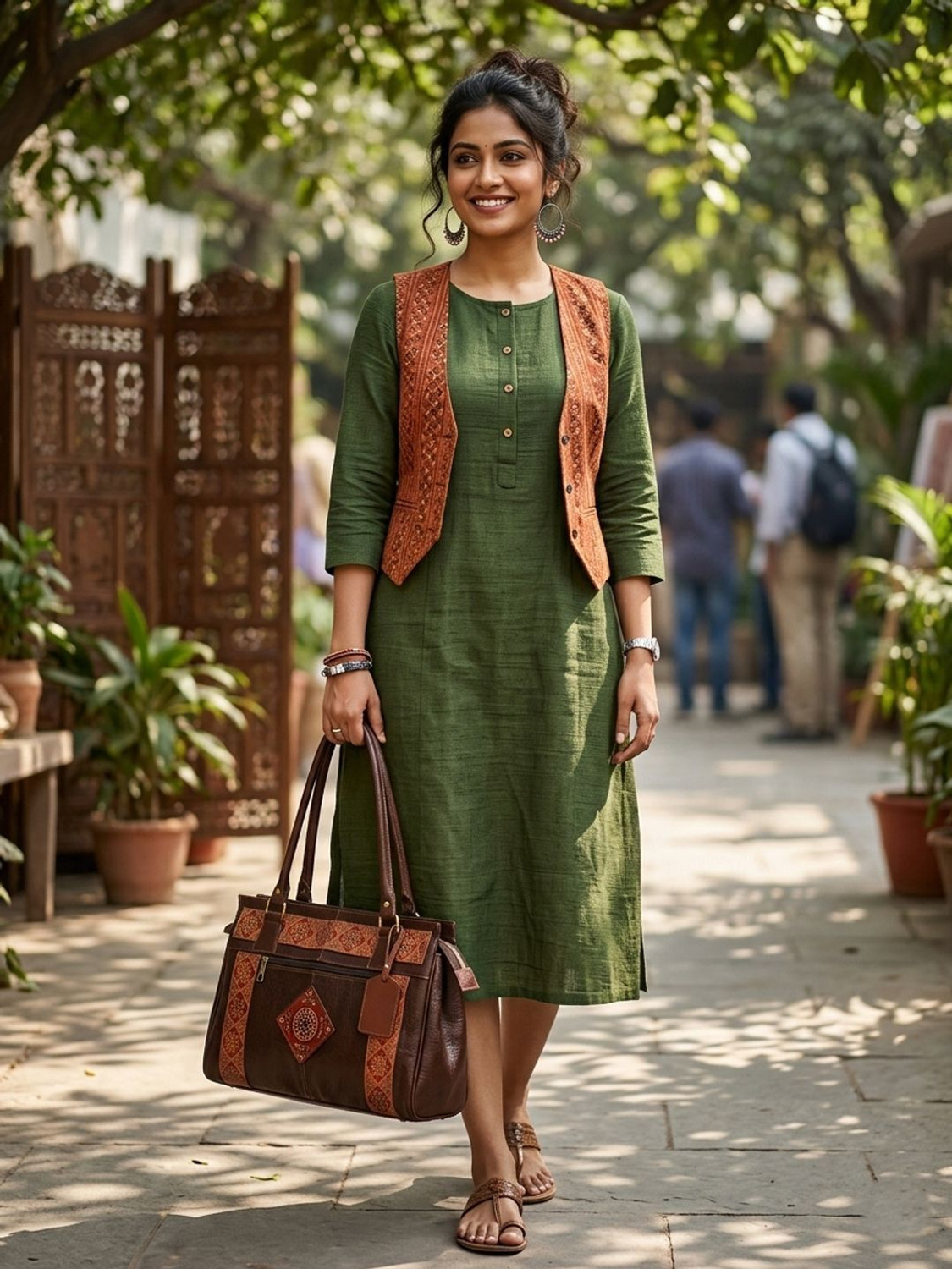 Image of Crazy Flame Women Brown Shoulder Bag