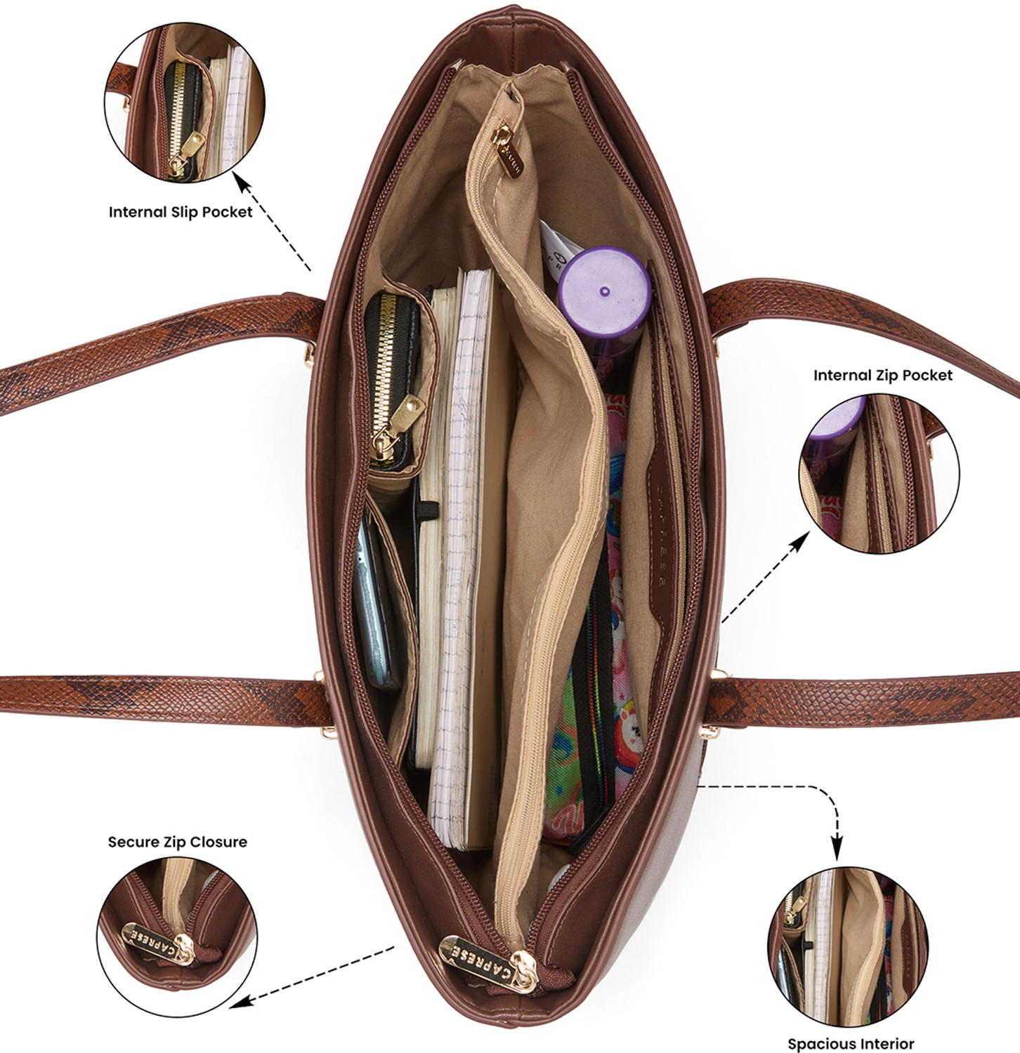 Image of Caprese Women Brown Tote