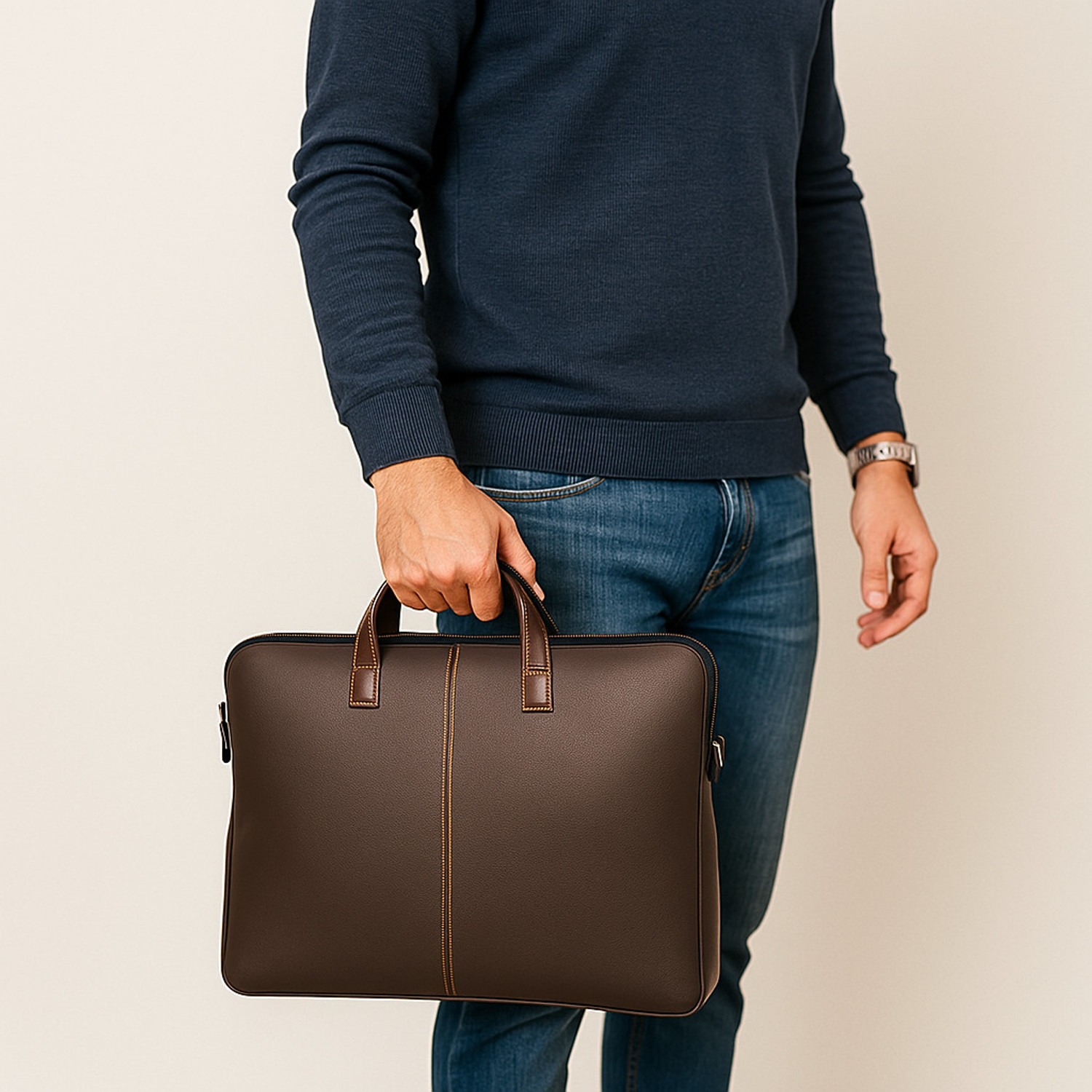 Image of Falcon Regal Men Brown Messenger Bag