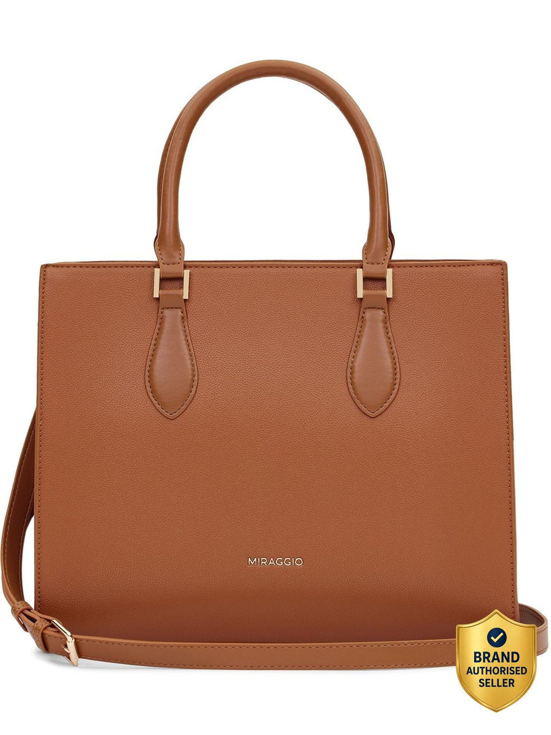 Image of Miraggio Women Brown Satchel