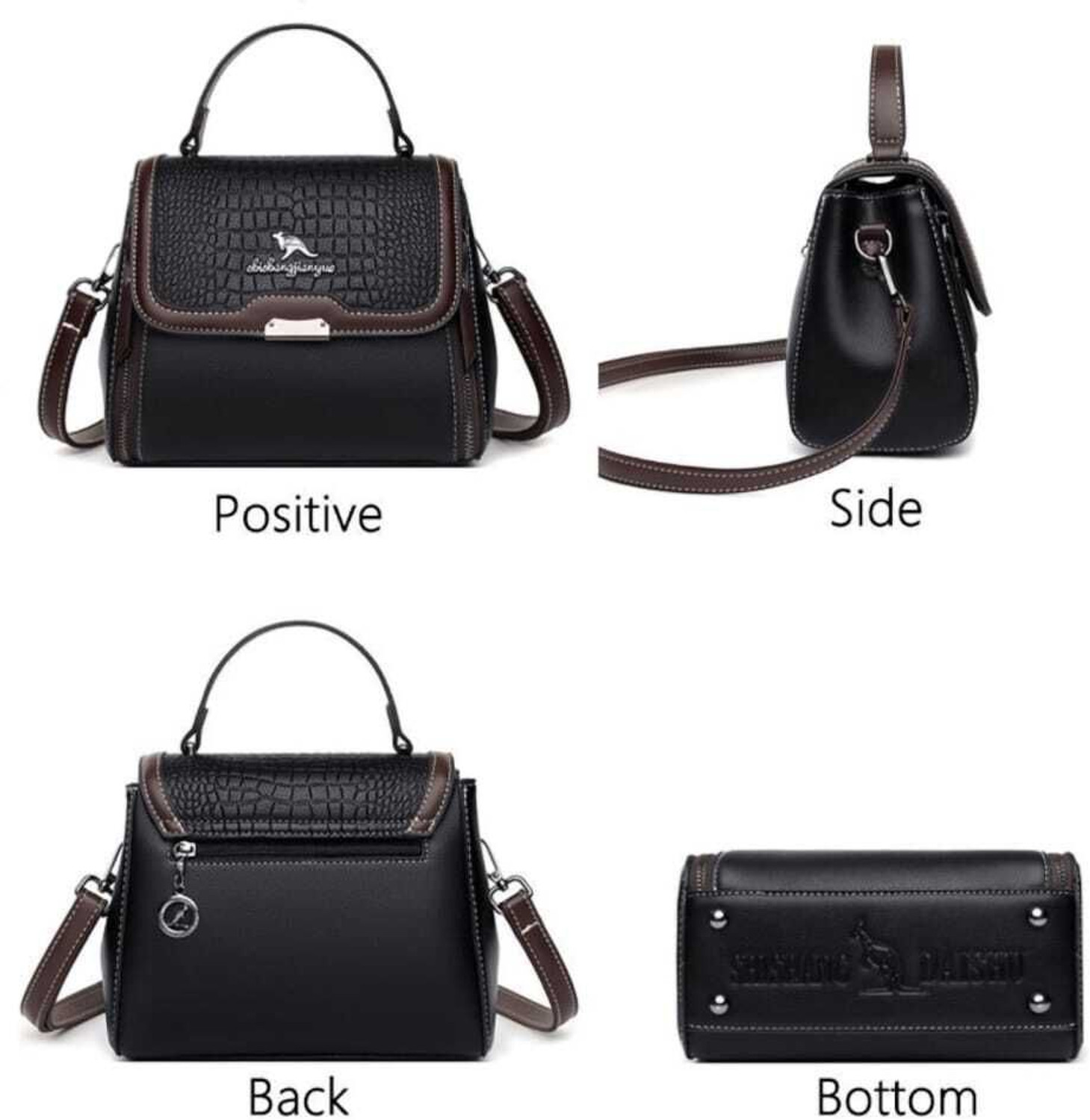 Image of Fantastiqo Women Black Messenger Bag