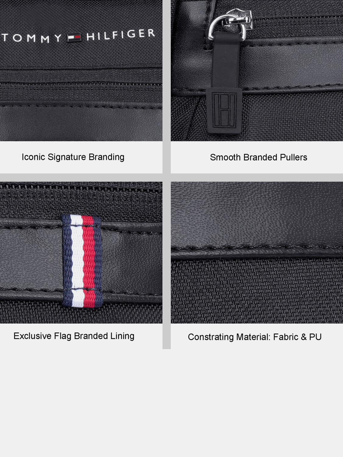 Image of TOMMY HILFIGER Men & Women Black Messenger Bag