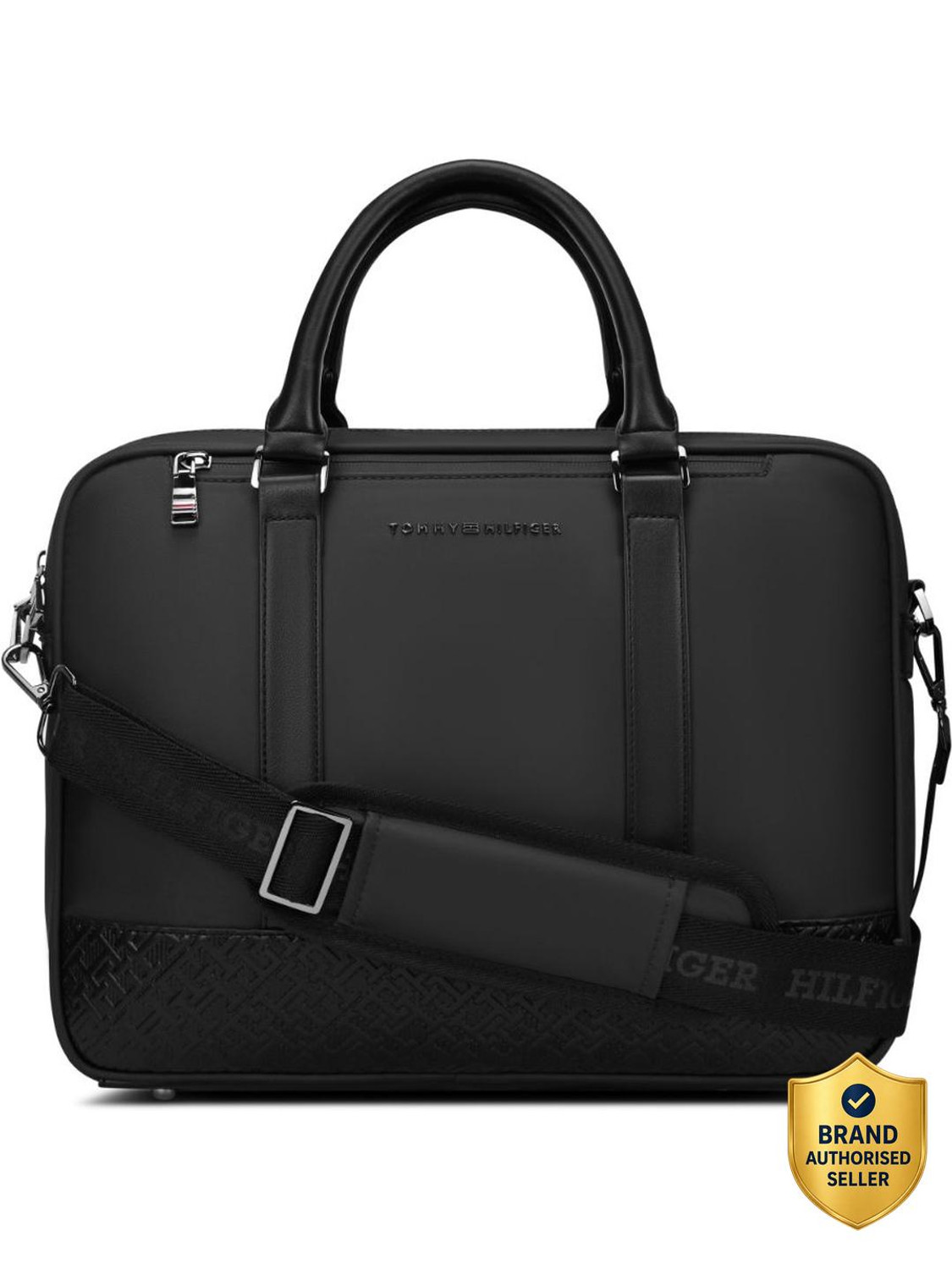 Image of TOMMY HILFIGER Men & Women Black Messenger Bag
