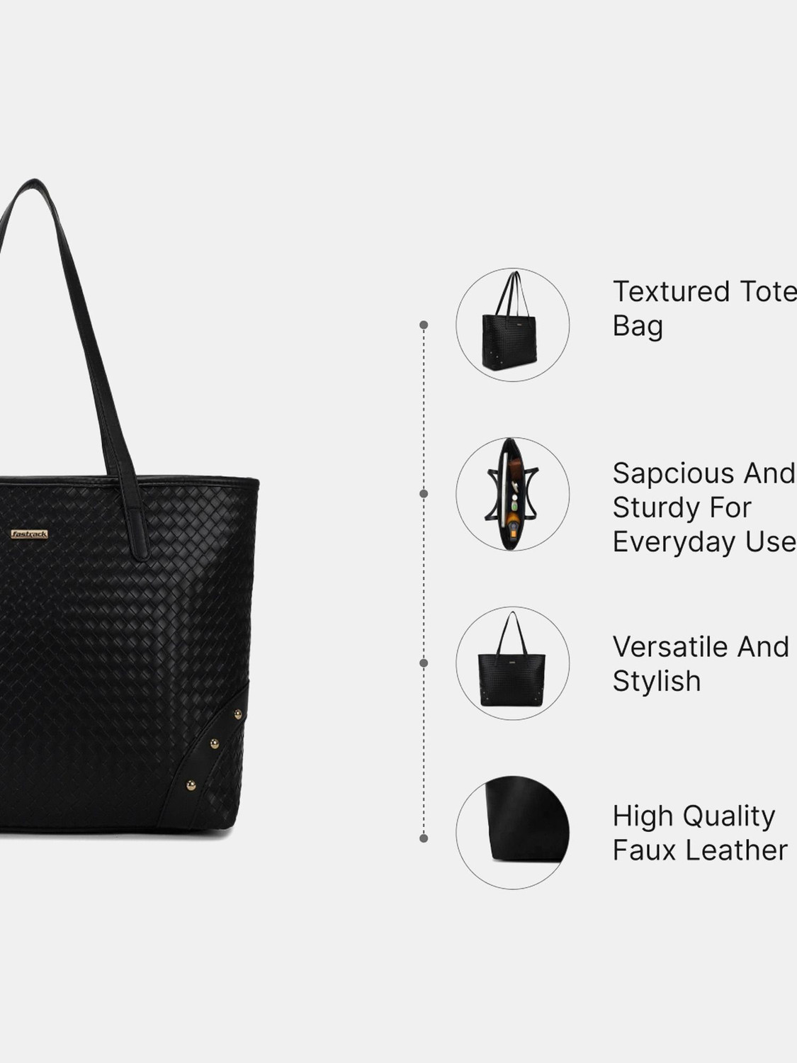 Image of Fastrack Women Black Tote