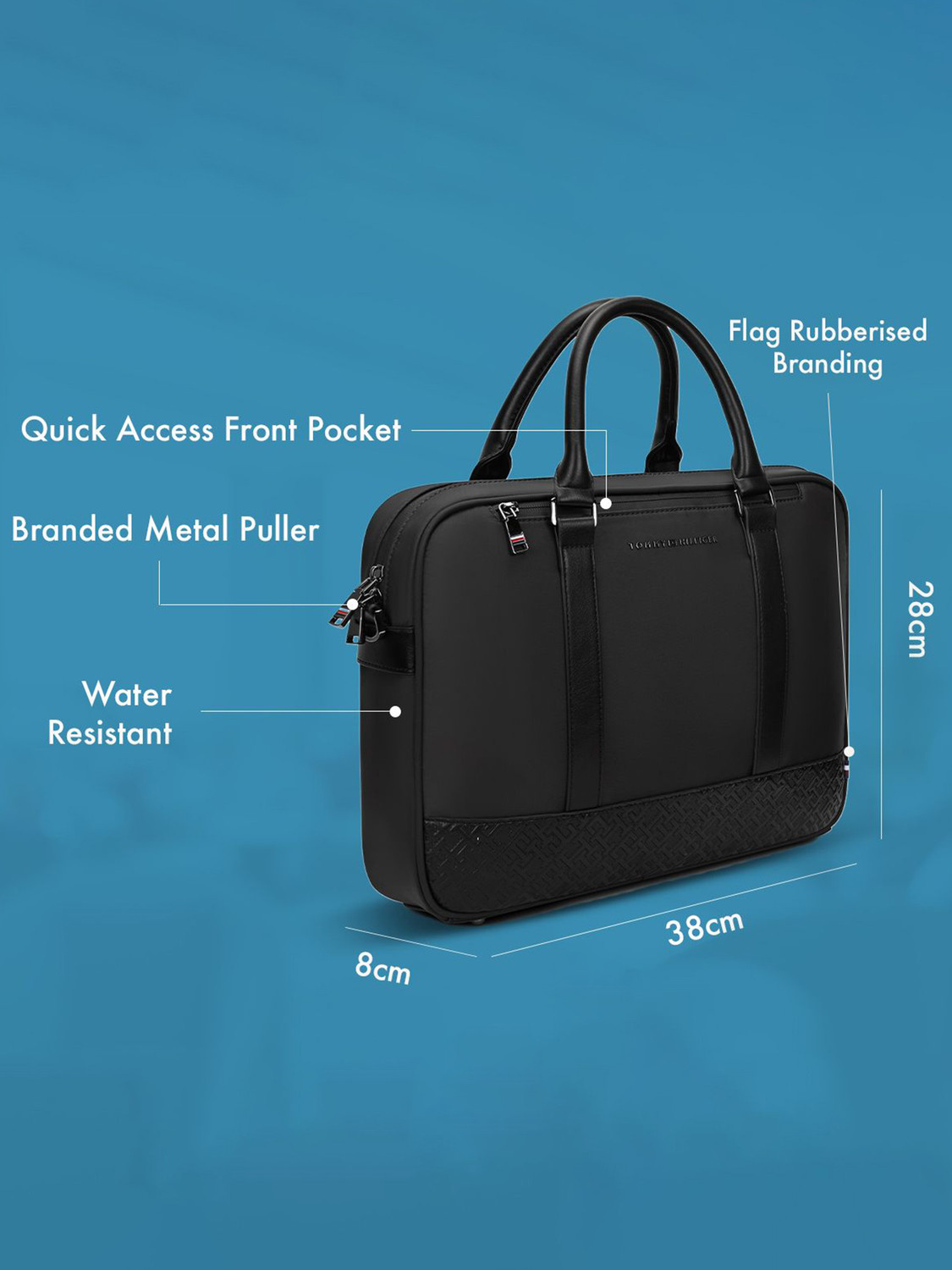 Image of TOMMY HILFIGER Men & Women Black Messenger Bag