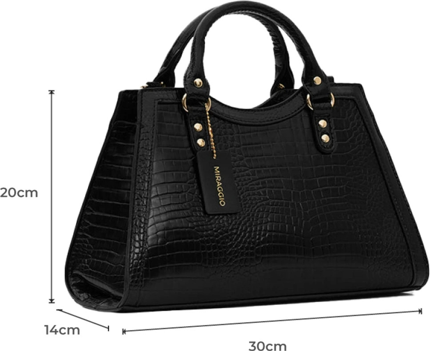 Image of Miraggio Women Black Handbag