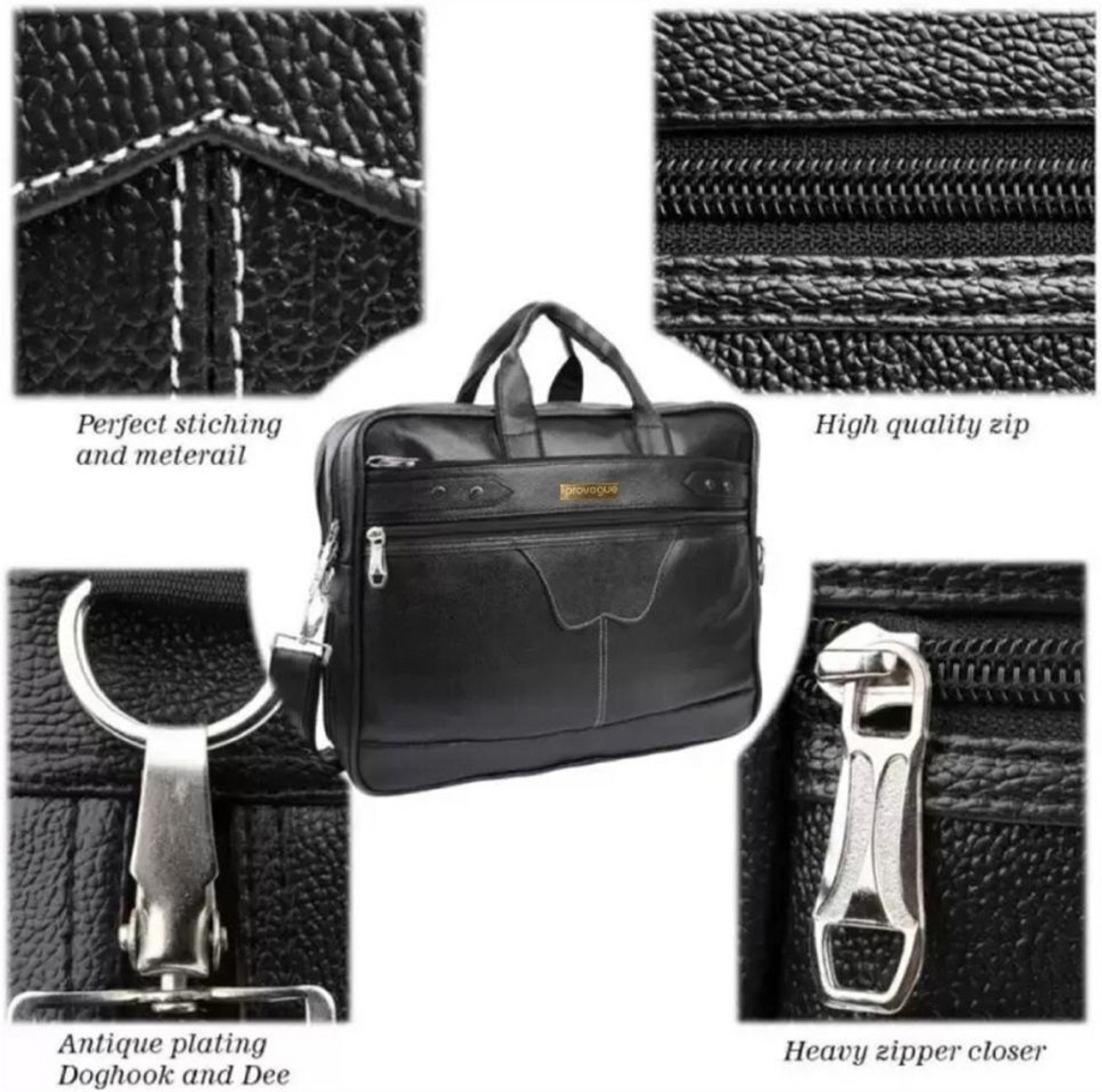 Image of PROVOGUE Men & Women Black Messenger Bag