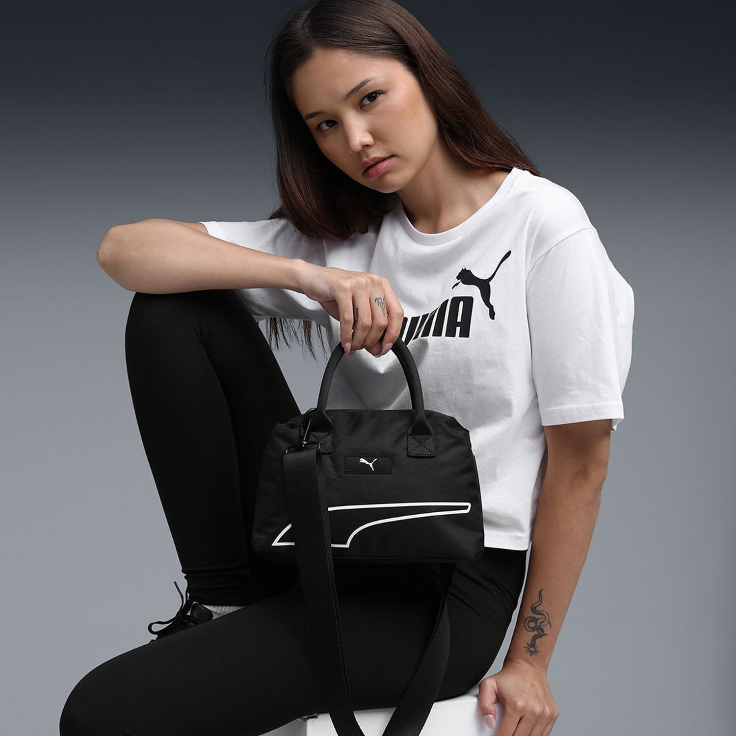 Image of PUMA Women Black Messenger Bag