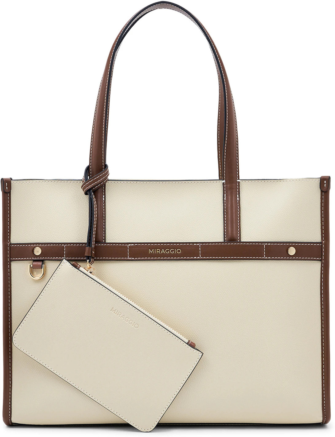 Image of Miraggio Women Brown Tote