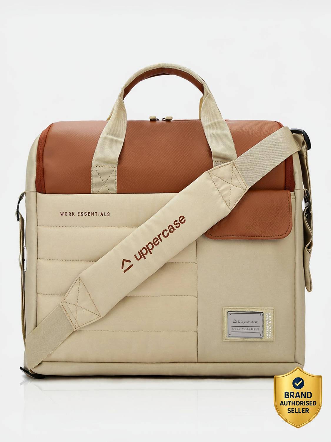 Uppercase Beige, Brown Messenger Bag - Image 1