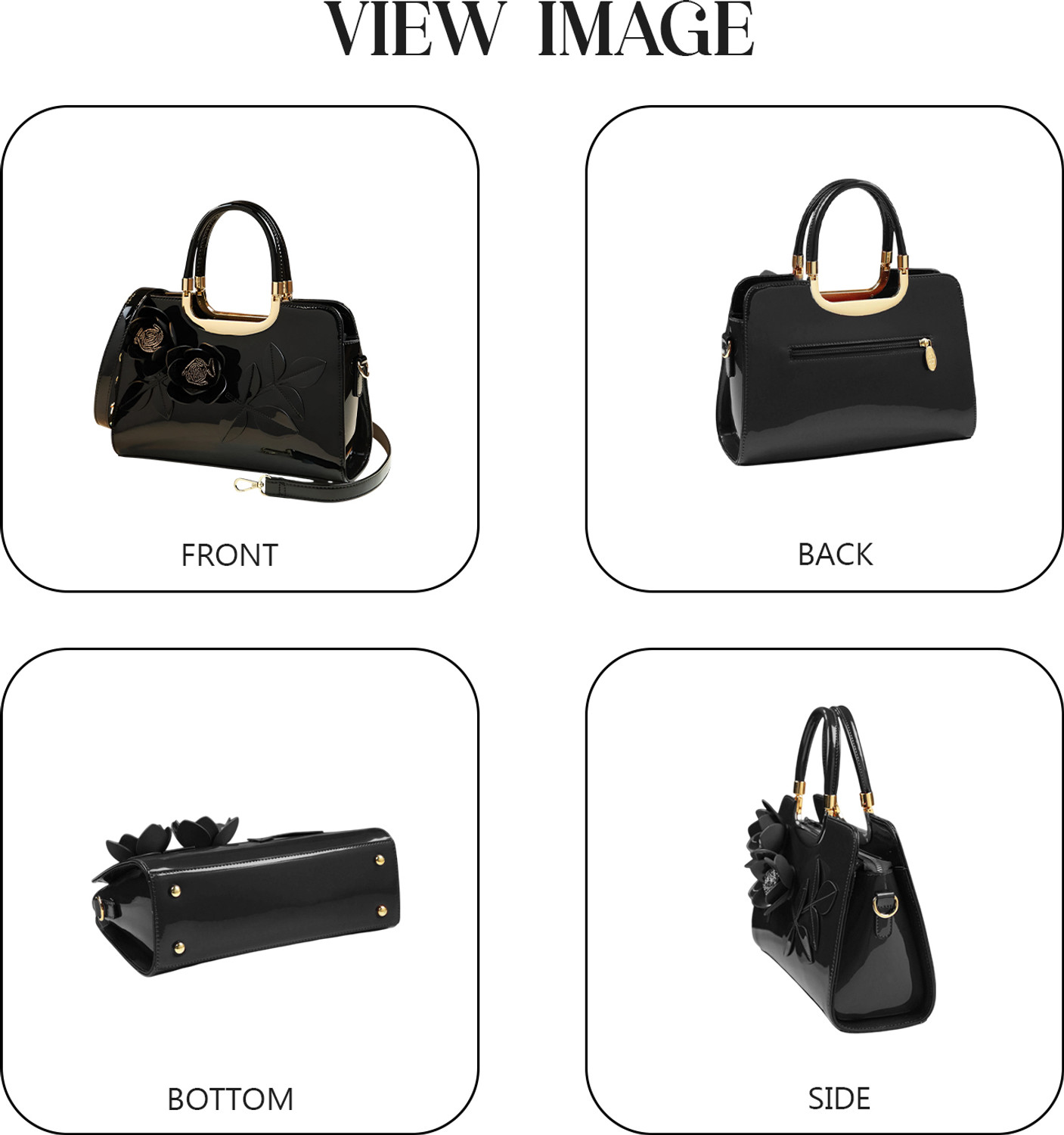 Image of SYGA Women Black Handbag