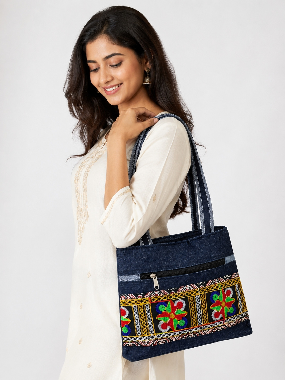 Image of Mural Women Blue Tote