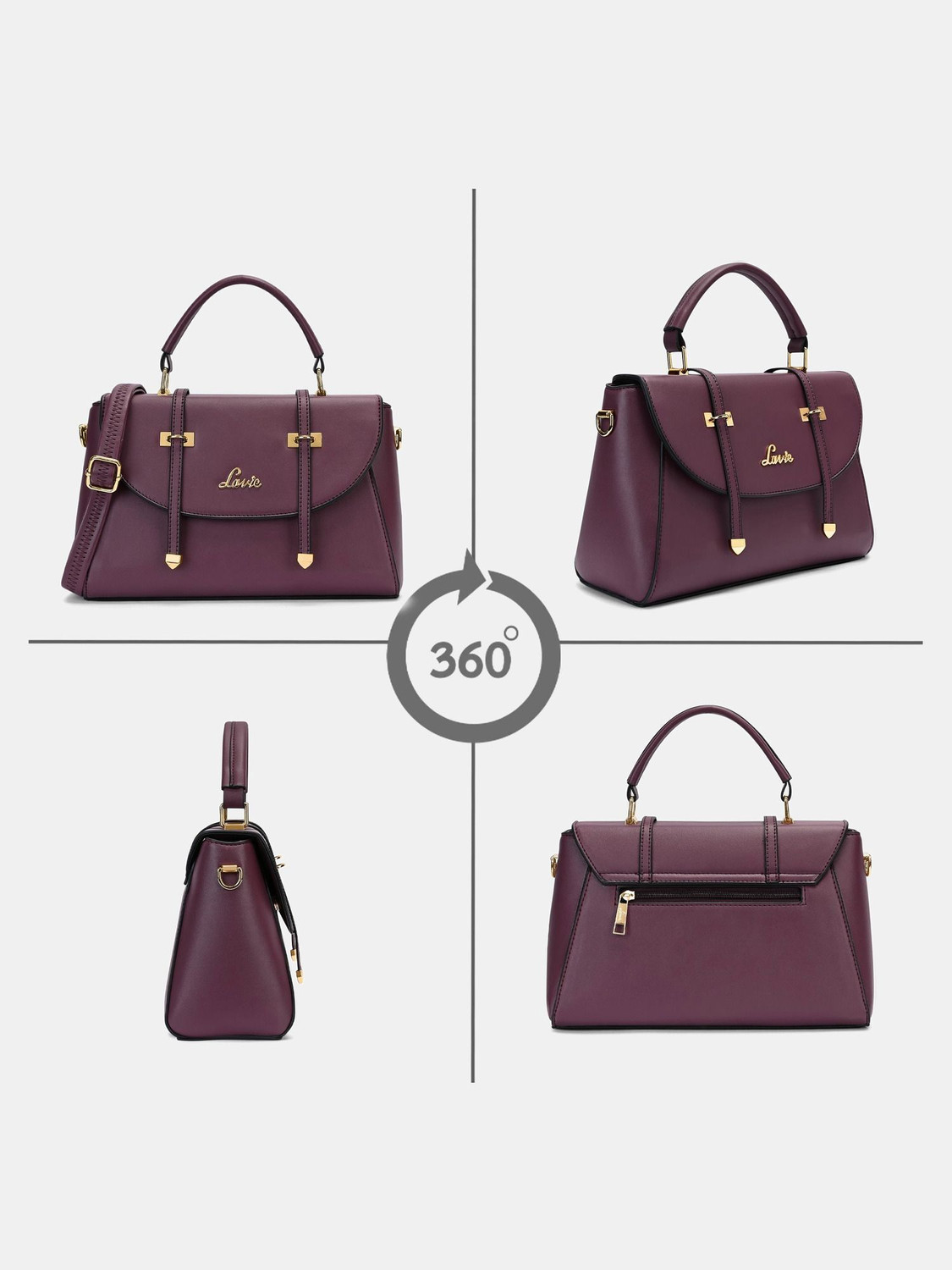 Image of LAVIE Women Maroon Satchel
