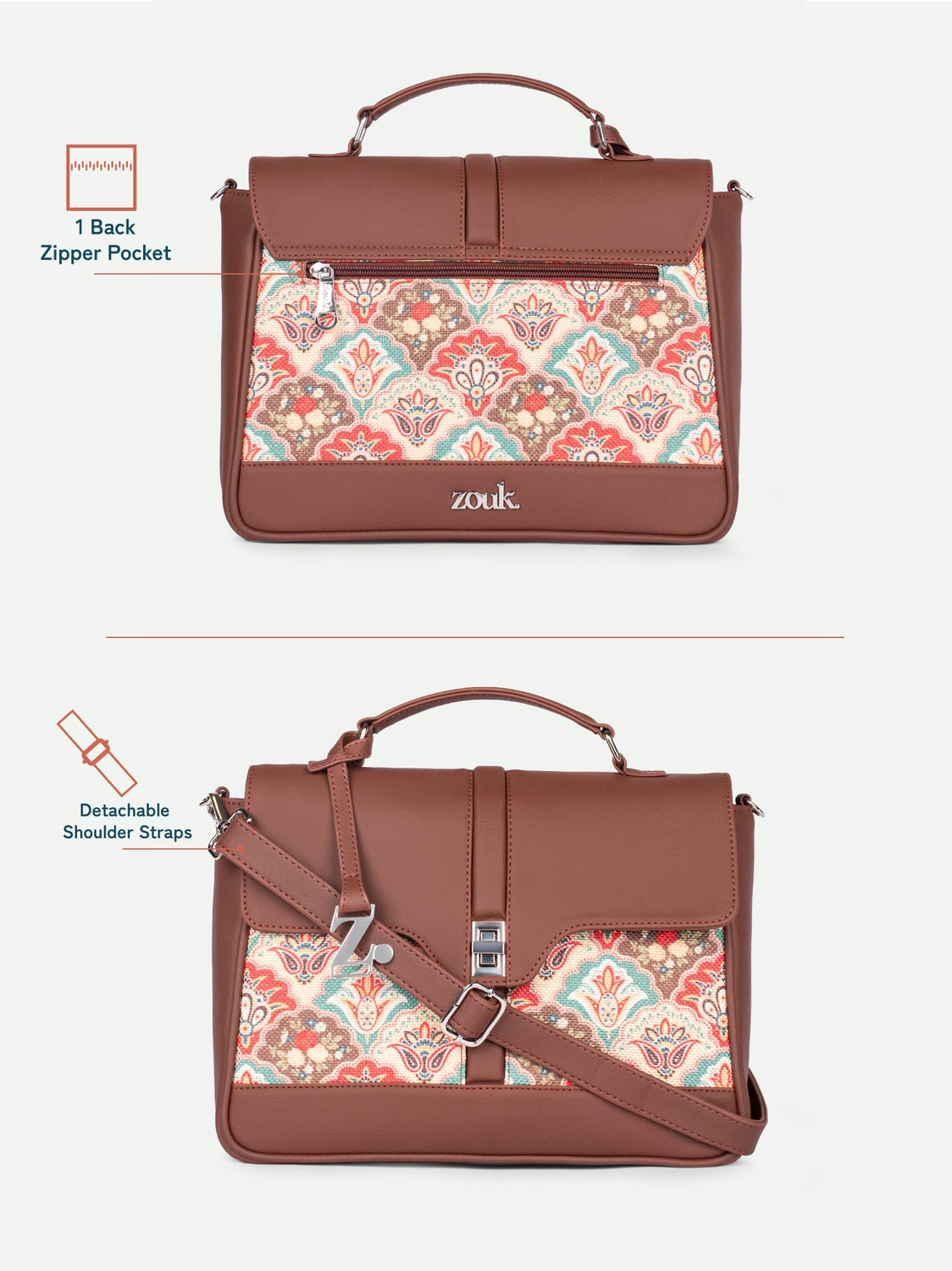Image of ZOUK Women Multicolor Satchel