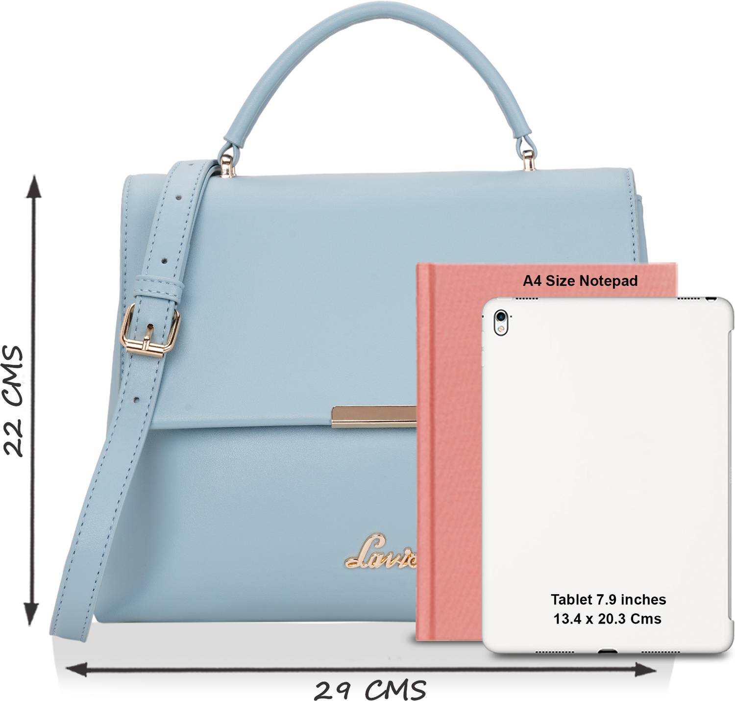 LAVIE Women Blue Satchel - Image 4