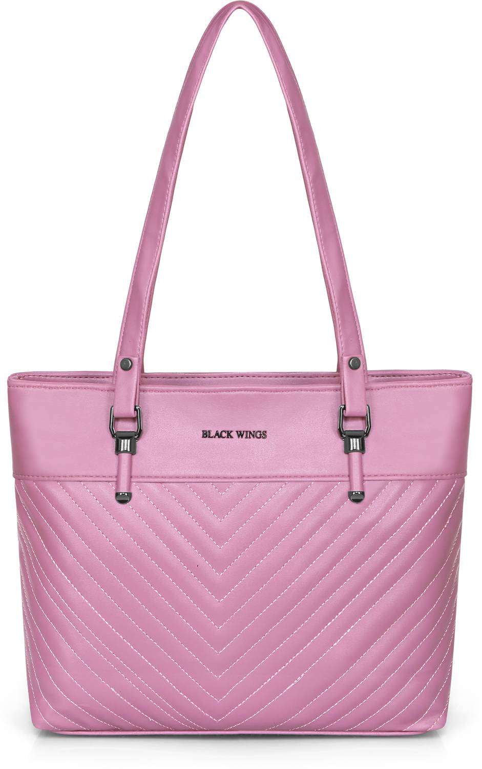 Black Wings Women Pink Handbag