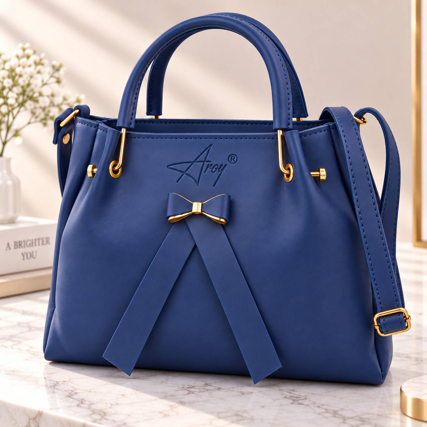 Aroy Women Blue Handbag