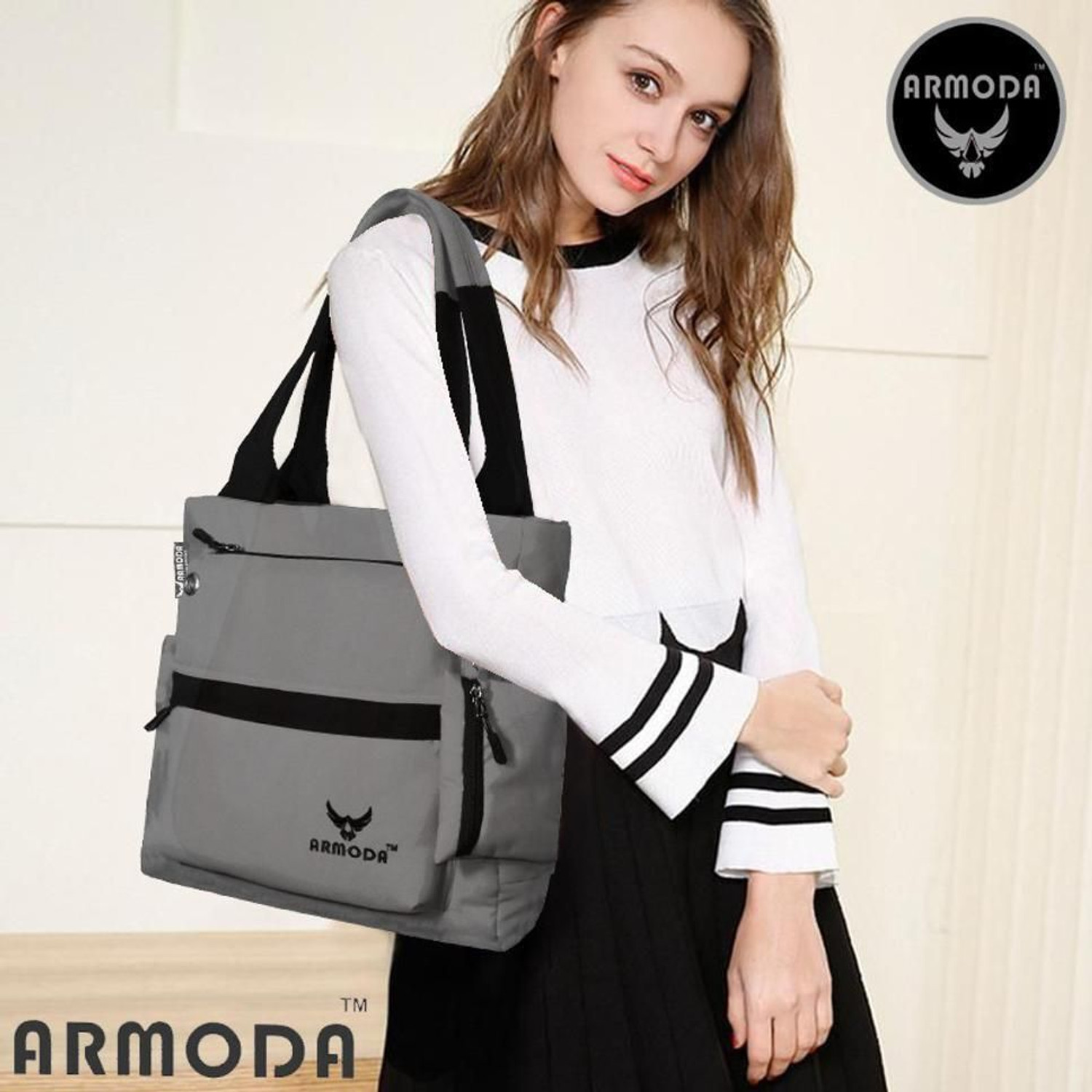 Image of ARMODA Women Grey Shoulder Bag