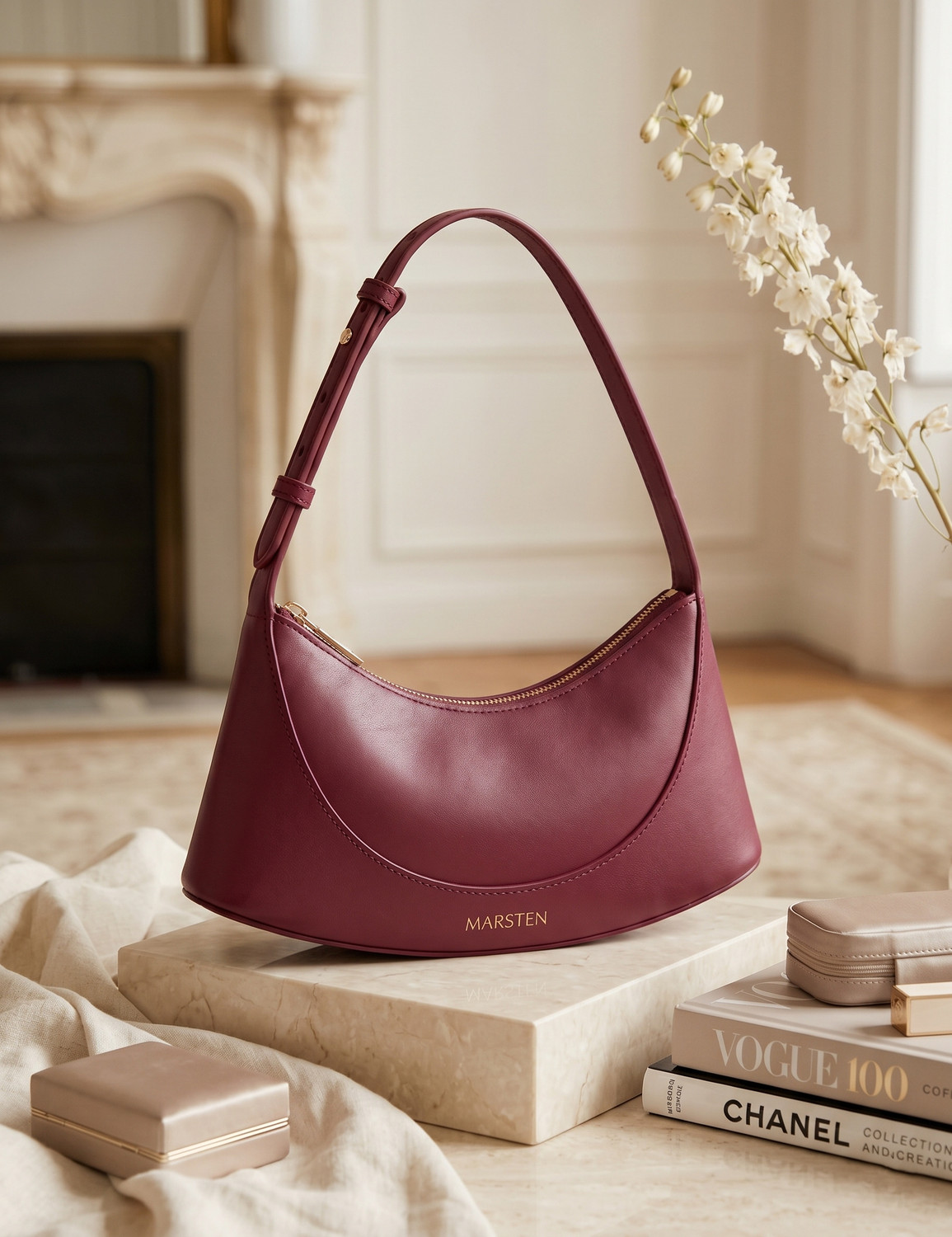 Image of MARSTEN Women Maroon Shoulder Bag