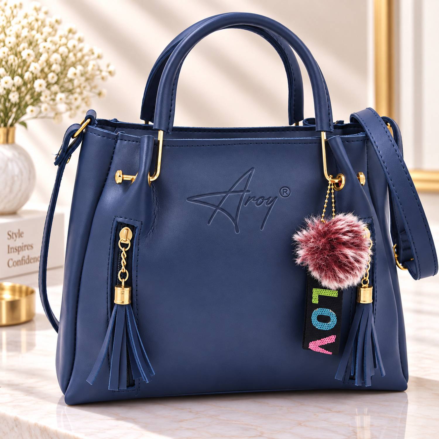 Aroy Women Blue Handbag