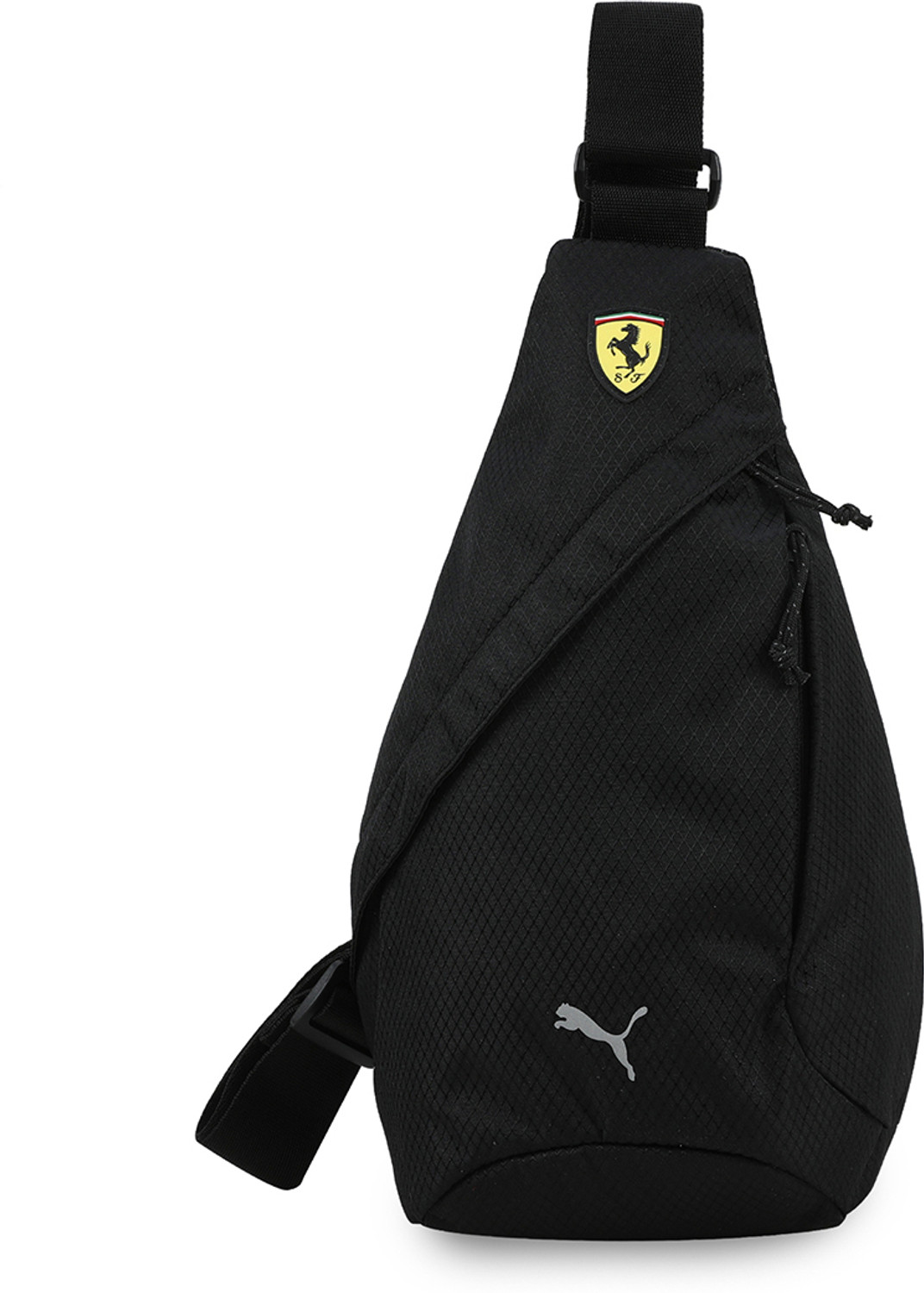 Image of PUMA Black Sling Bag Scuderia Ferrari Adjustable