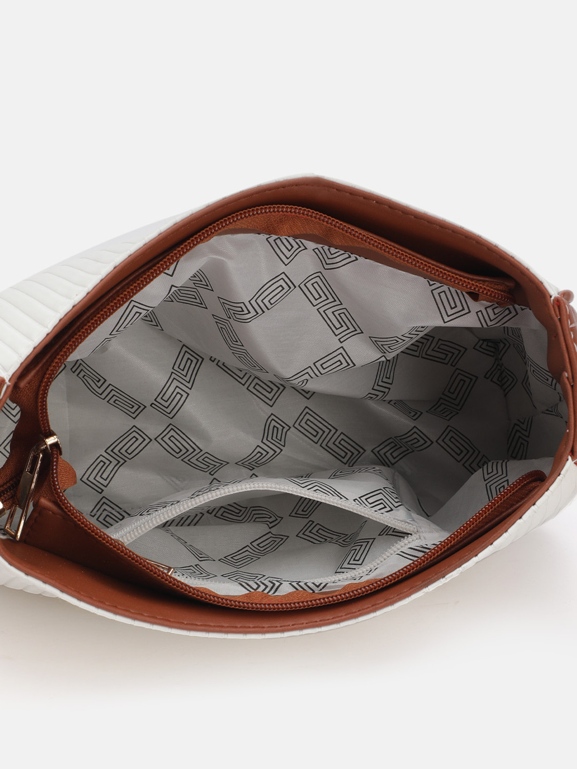 Image of Mast & Harbour Women White, Tan Shoulder Bag