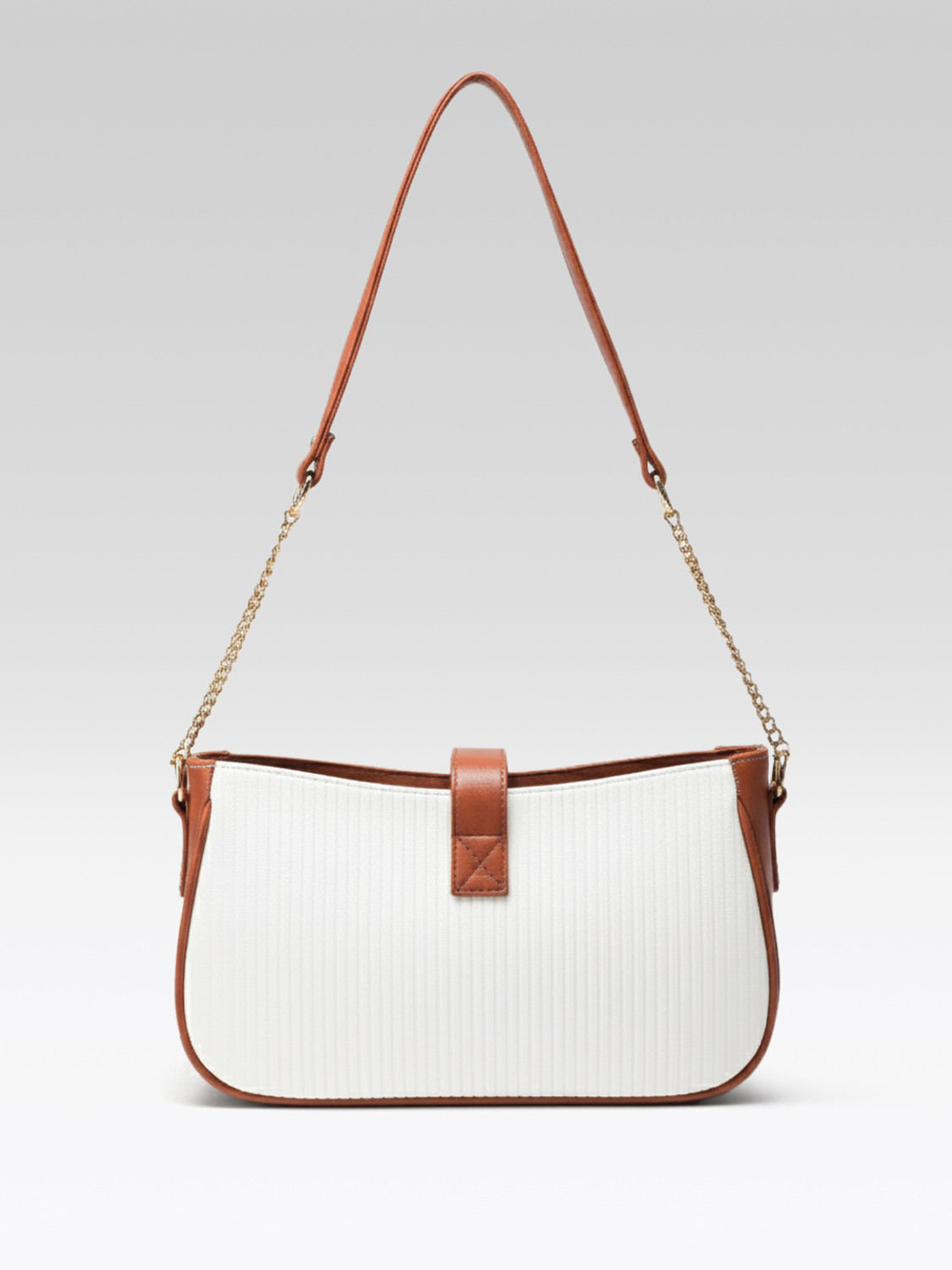 Image of Mast & Harbour Women White, Tan Shoulder Bag