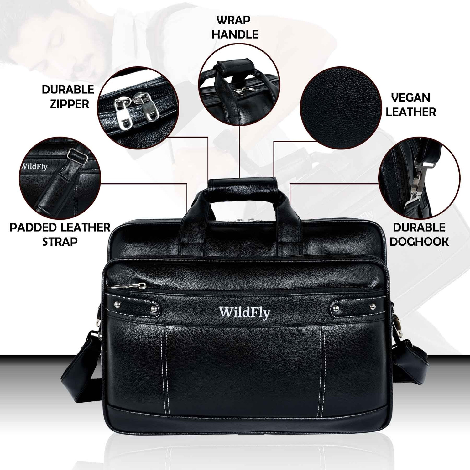 Image of IMPEX Men & Women Black Messenger Bag