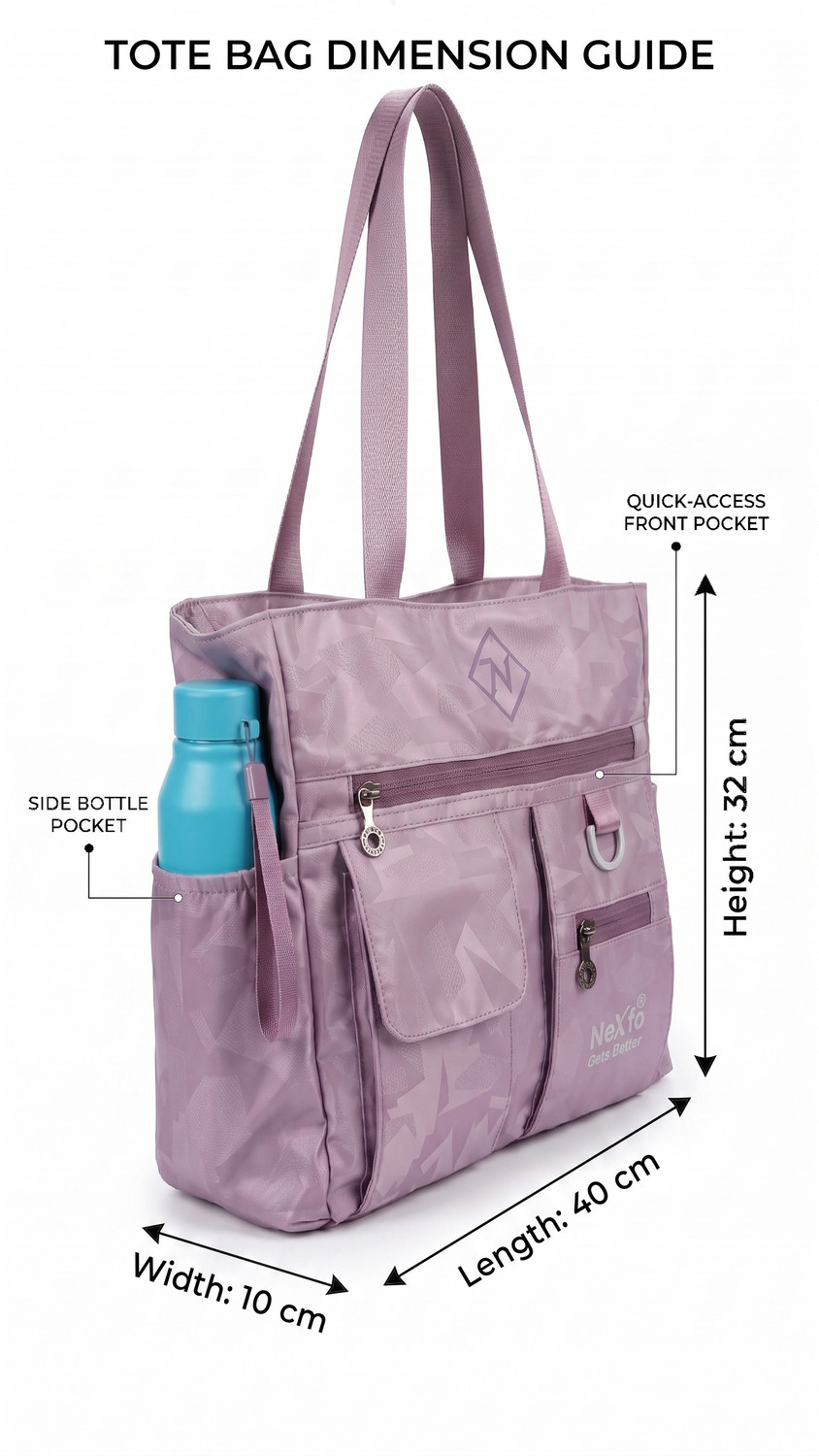 Image of Nexfo Gets Better Women Purple Shoulder Bag
