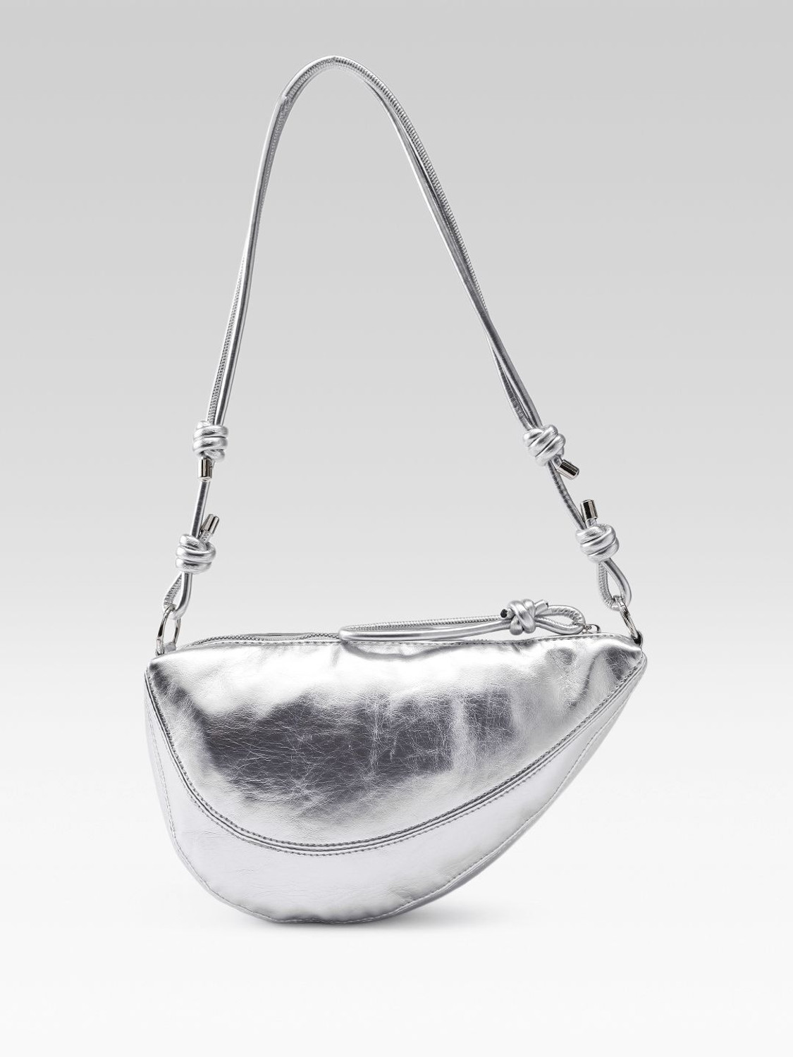Image of French Connection Women Silver Shoulder Bag