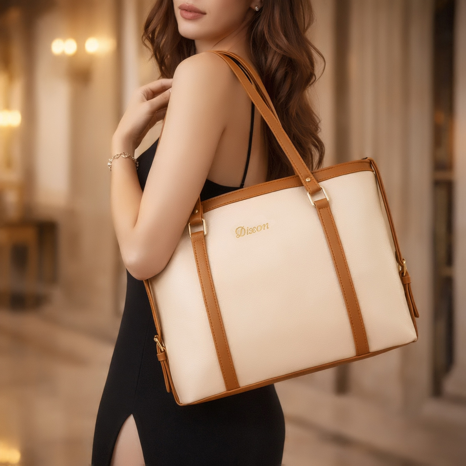 Image of DIXON Women Beige Tote