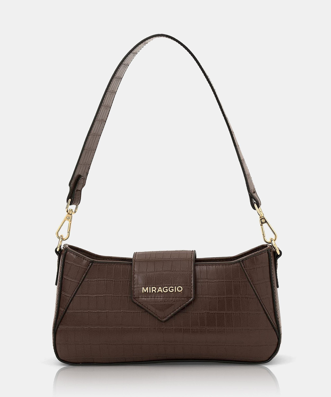 Image of Miraggio Women Brown Shoulder Bag