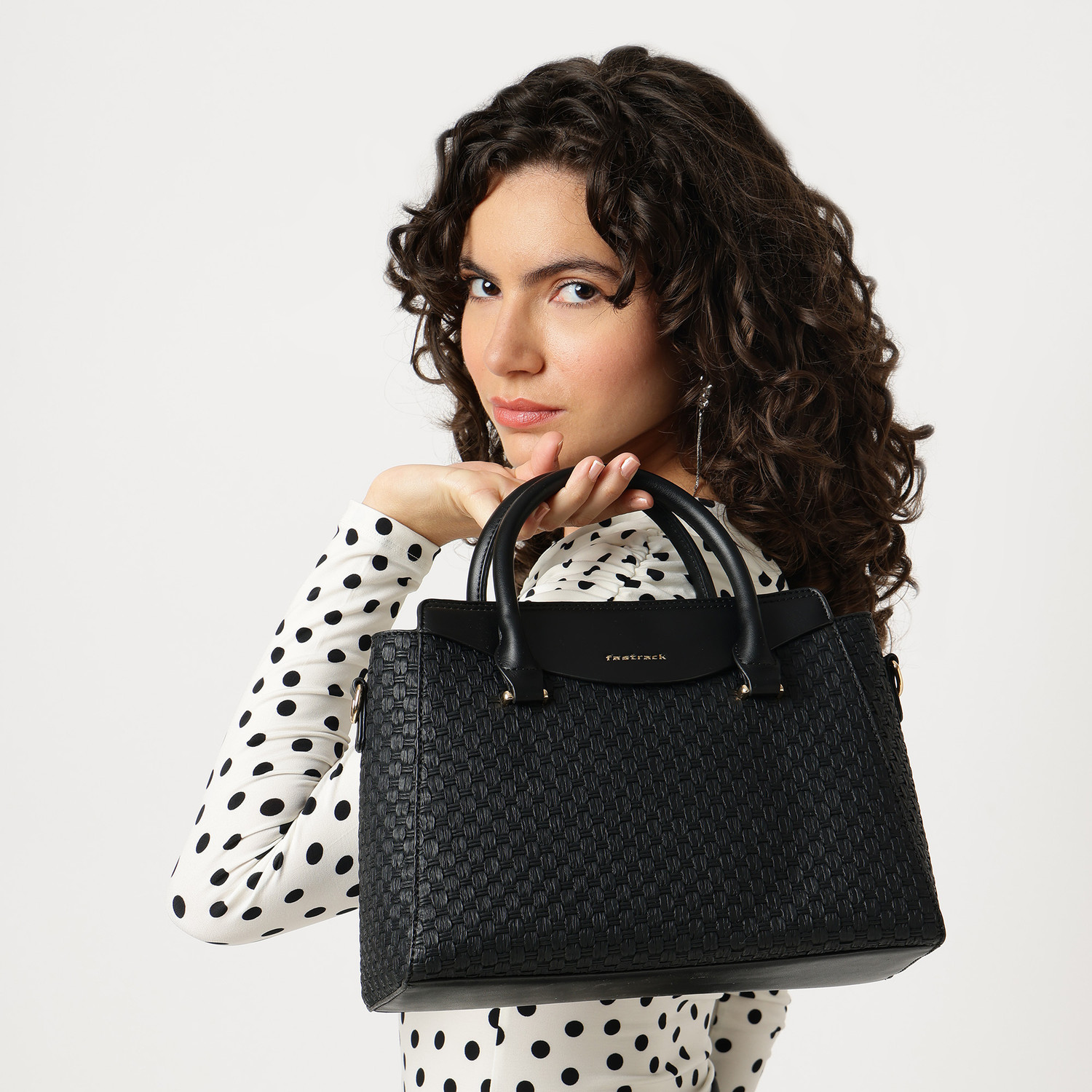 Fastrack Women Black Satchel