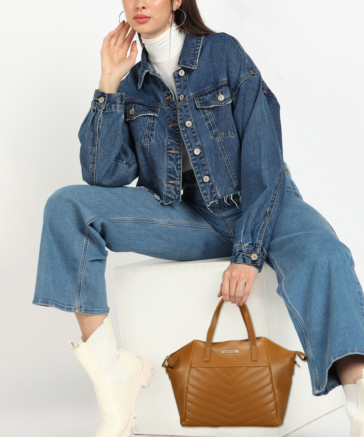Image of Caprese Women Tan Satchel