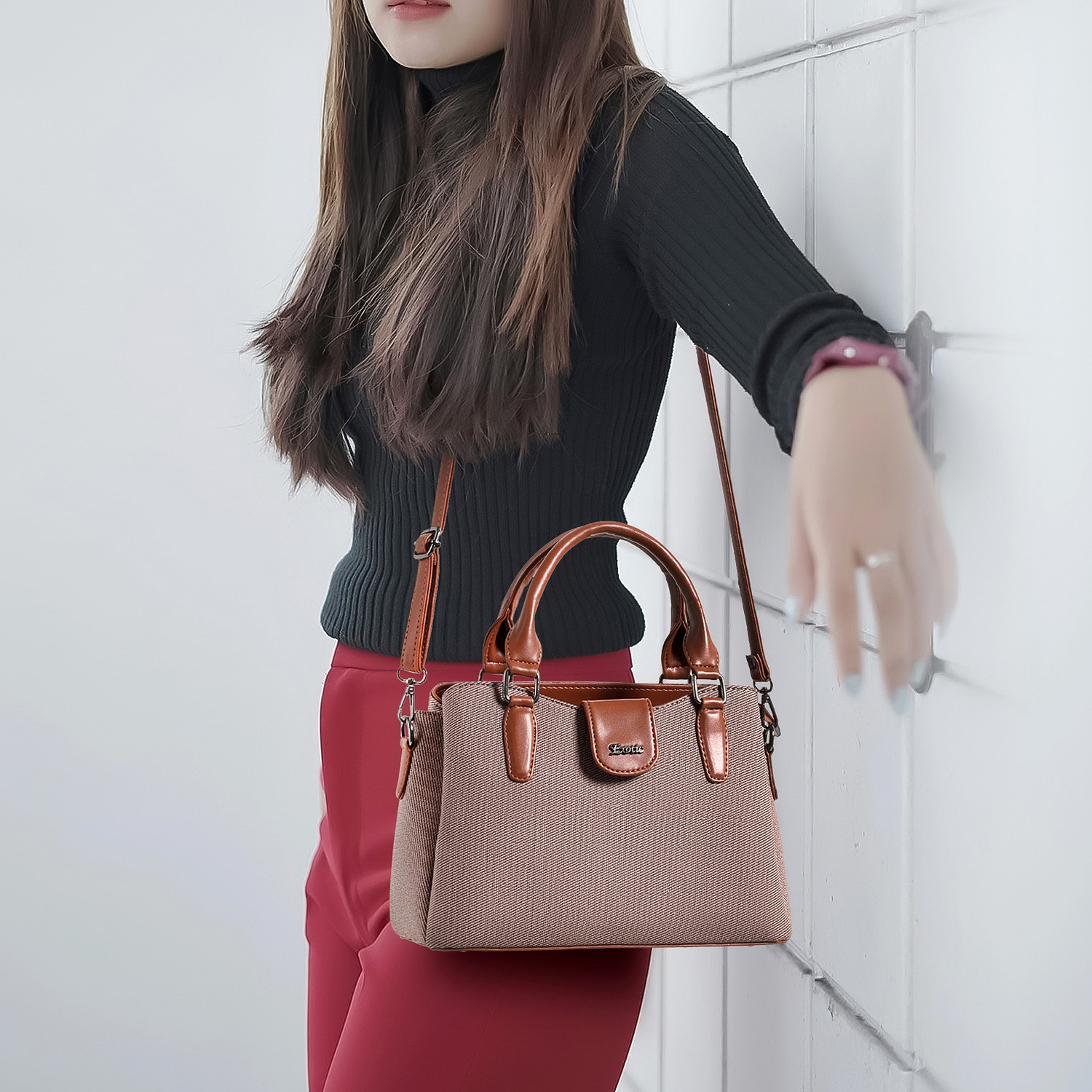 Image of Exotic Women Brown Handbag