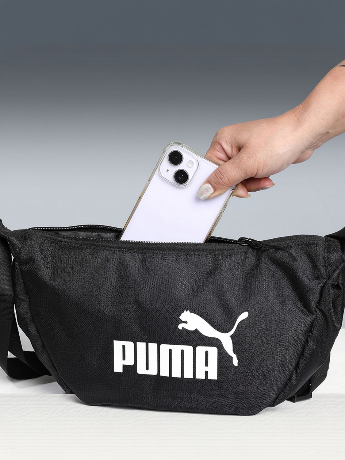 Image of PUMA Women Black Messenger Bag