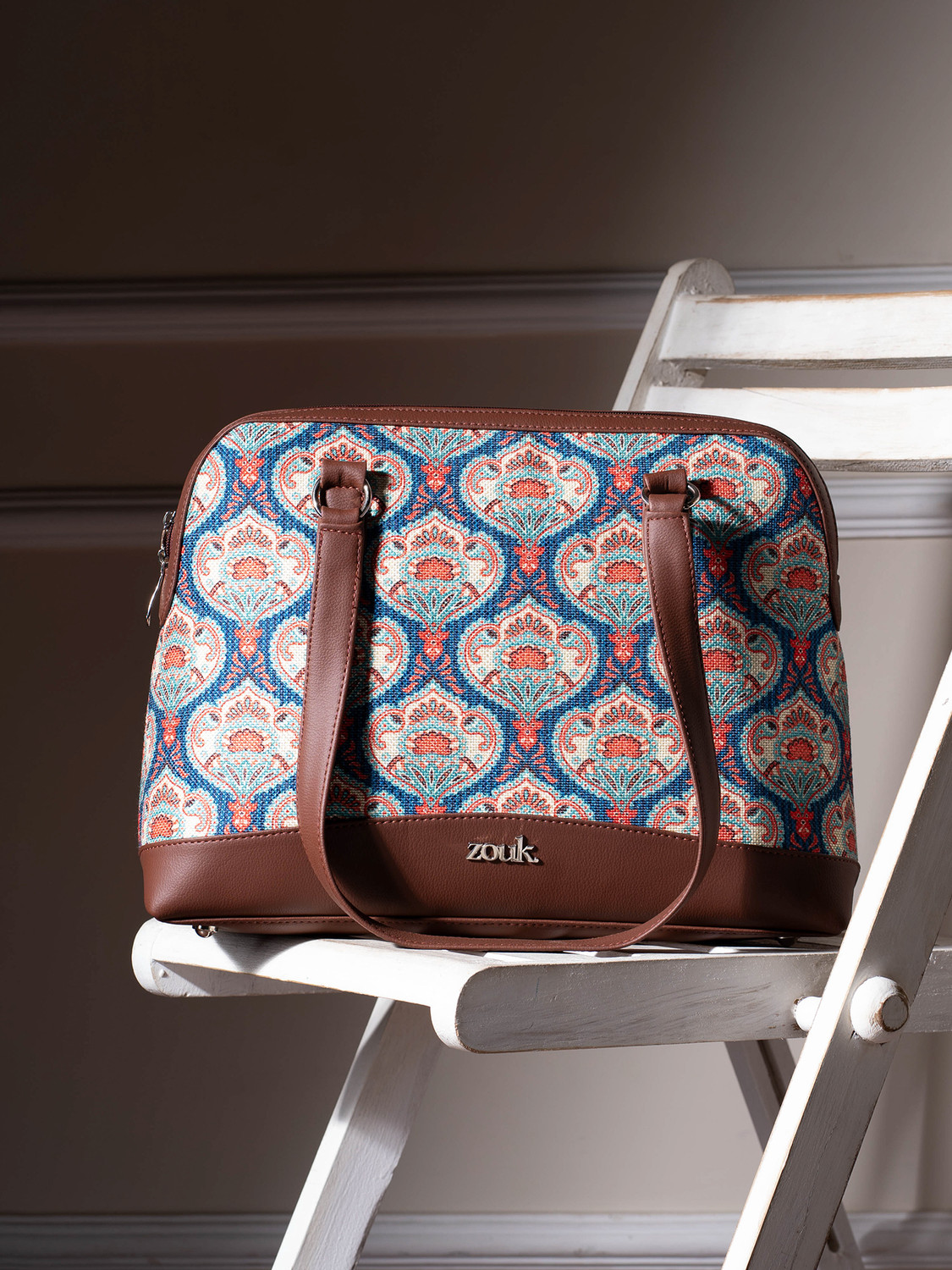 Image of ZOUK Women Blue Hand-held Bag