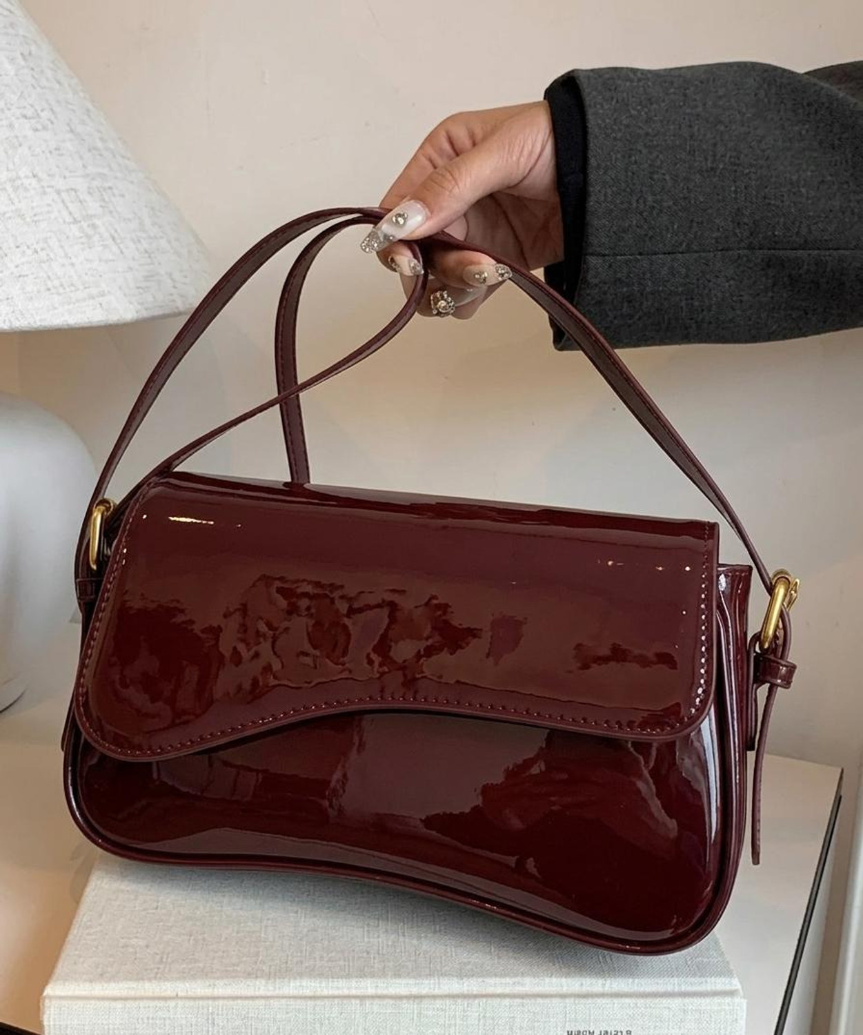 Image of LIZIQI Maroon Shoulder Bag Trendy korean sling bags for women,new bags ,